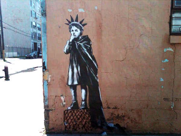 Banksy バンクシー LIBERTY GIRL BANDELISED Banksy バンクシー