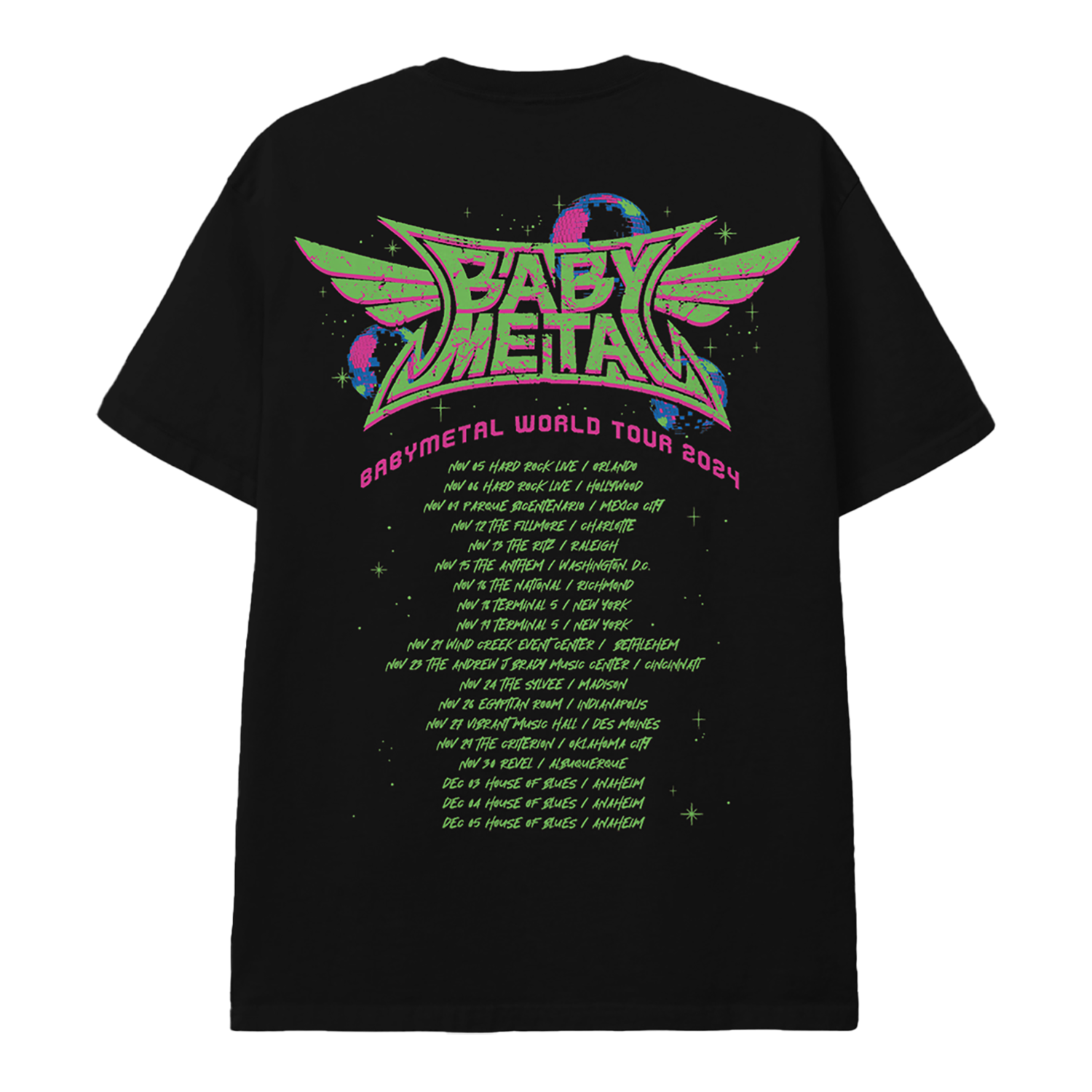 BABYMETAL - MIRROR BALL 2024 TOUR TEE - BABYMETAL AU