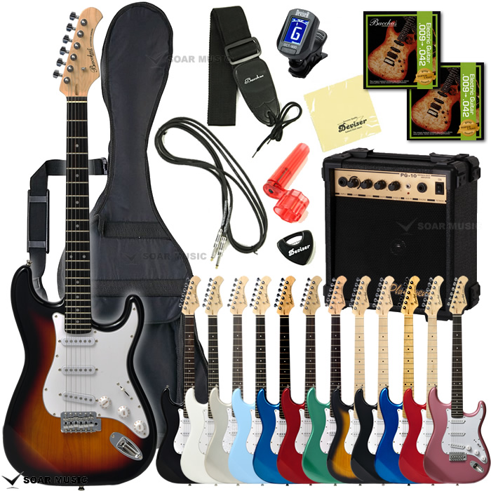 Bacchus ストラトタイプ エレキギター 初心者セット 【公式通販】