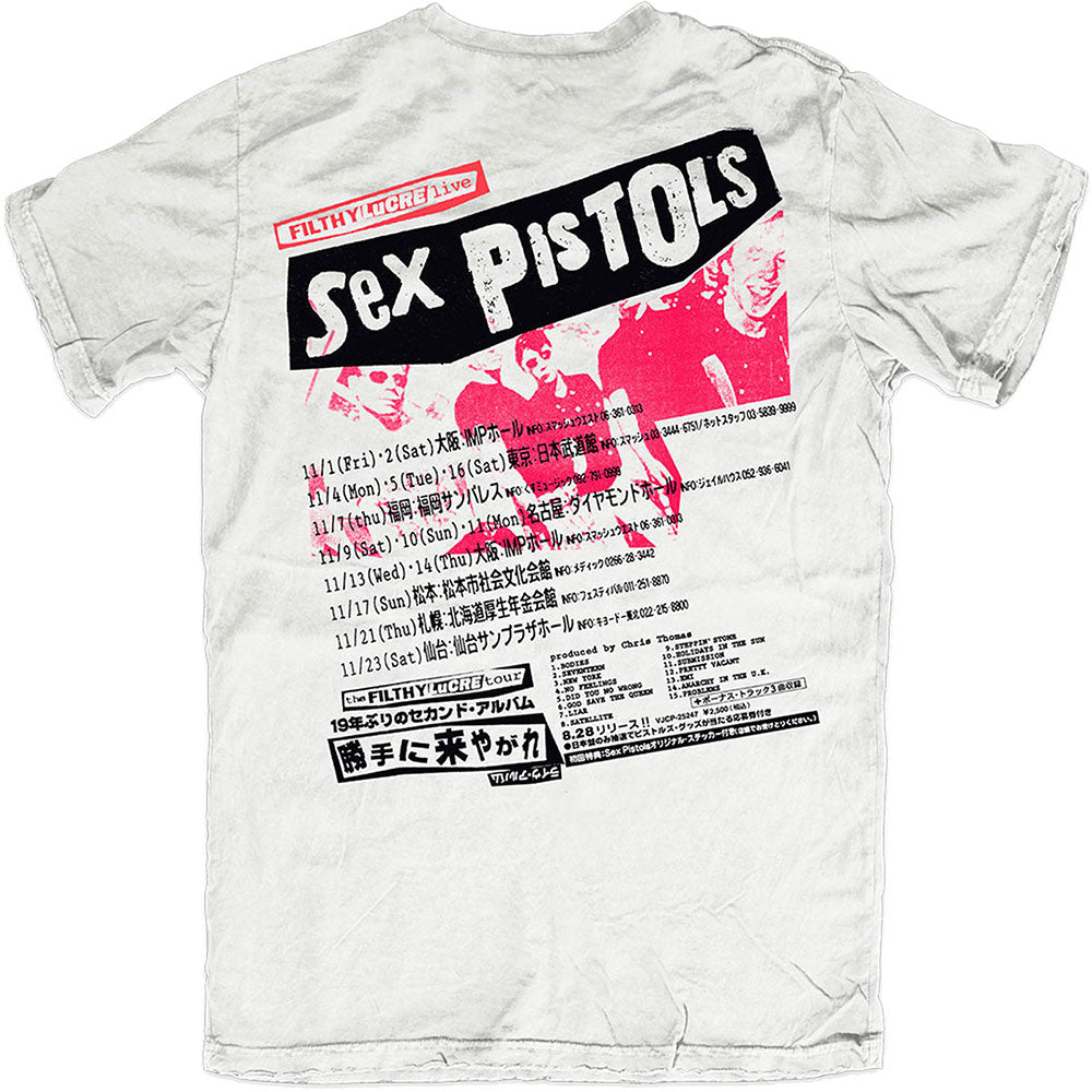 Sex Pistols T-Shirt - Filthy Lucre Japan - Back Print - Backstage