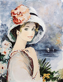 ベルナール・シャロワ『春の装い』53/175 大判 リトグラフ 絵画 美術