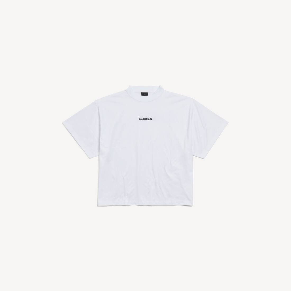ホワイト/ブラック の ウィメンズ Balenciaga Back Cropped Tシャツ