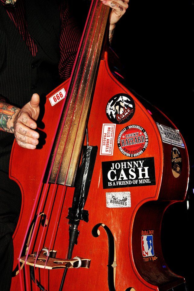 サイコビリー ロカビリー ウッドベース コントラバス 指板加工スラップ仕様