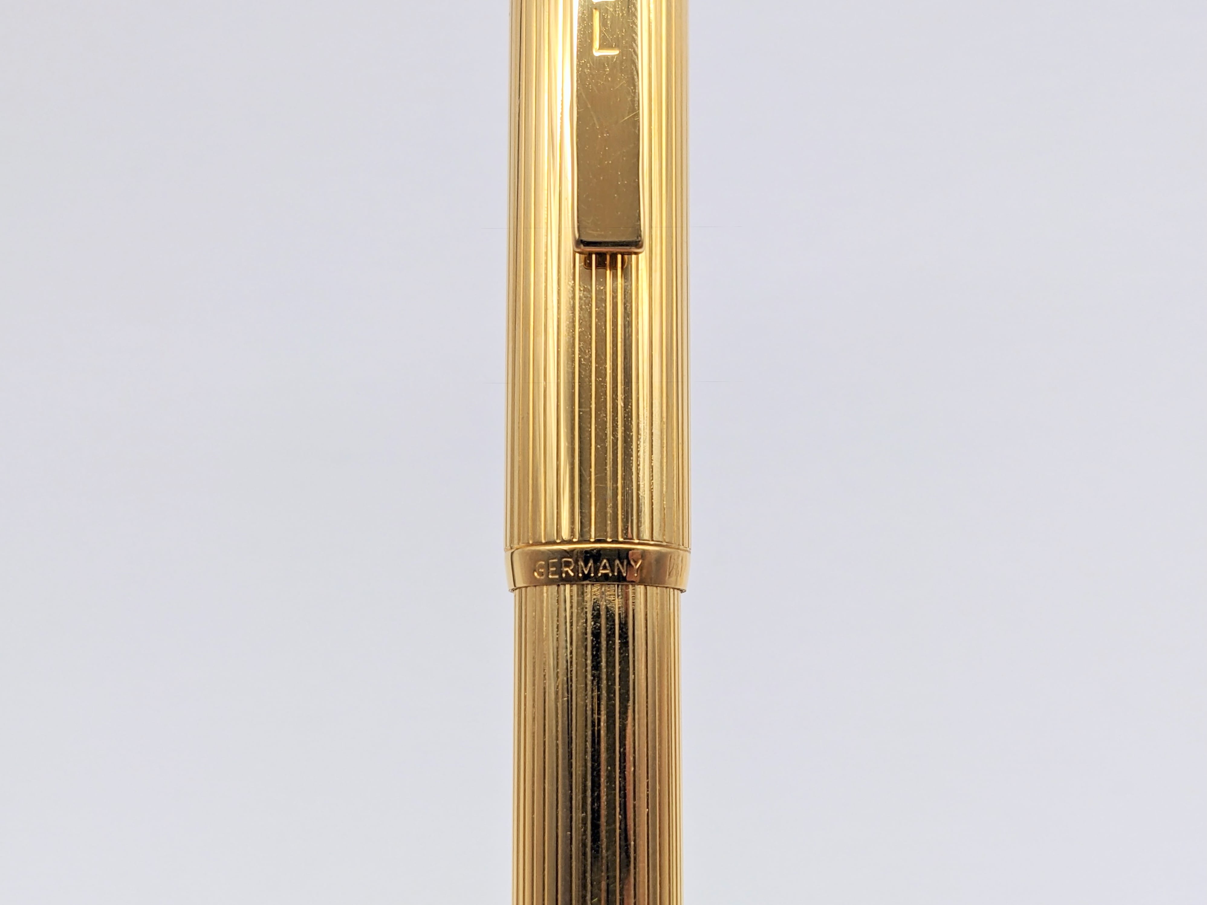 90s ダンヒル ライン模様 ゴールドプレート DUNHILL QIS422 （細字