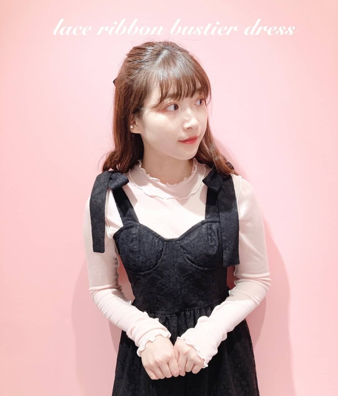 staff】レースリボンビスチェドレス🤍chisaki | lilLilly official