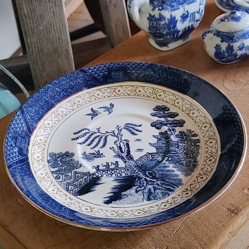 メイドイン オキュパイドジャパン ブルーウィローパターン シノワズリ