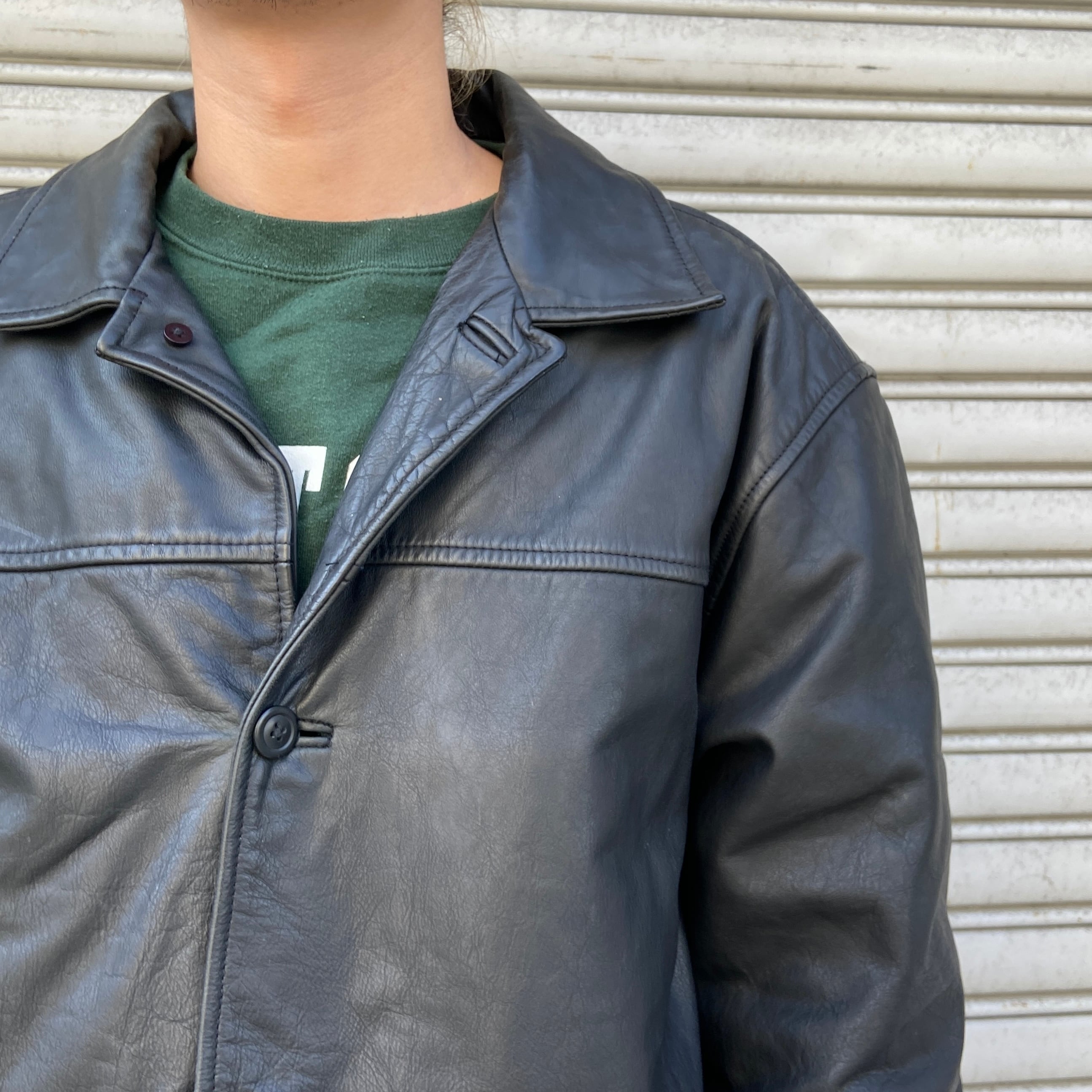 古着 90's レザー ジャケット カバーオール カーコート 【公式通販】