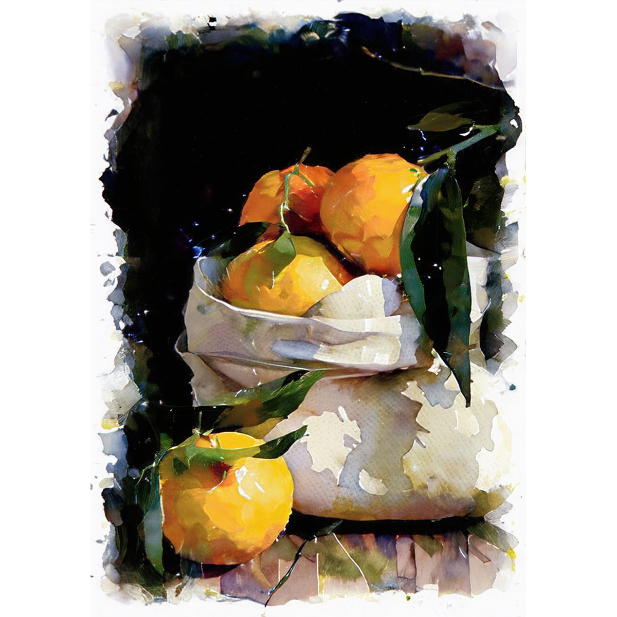 油絵 菅家令子 絵画インテリア 額付(銀) F4-110502 静物 フルーツ