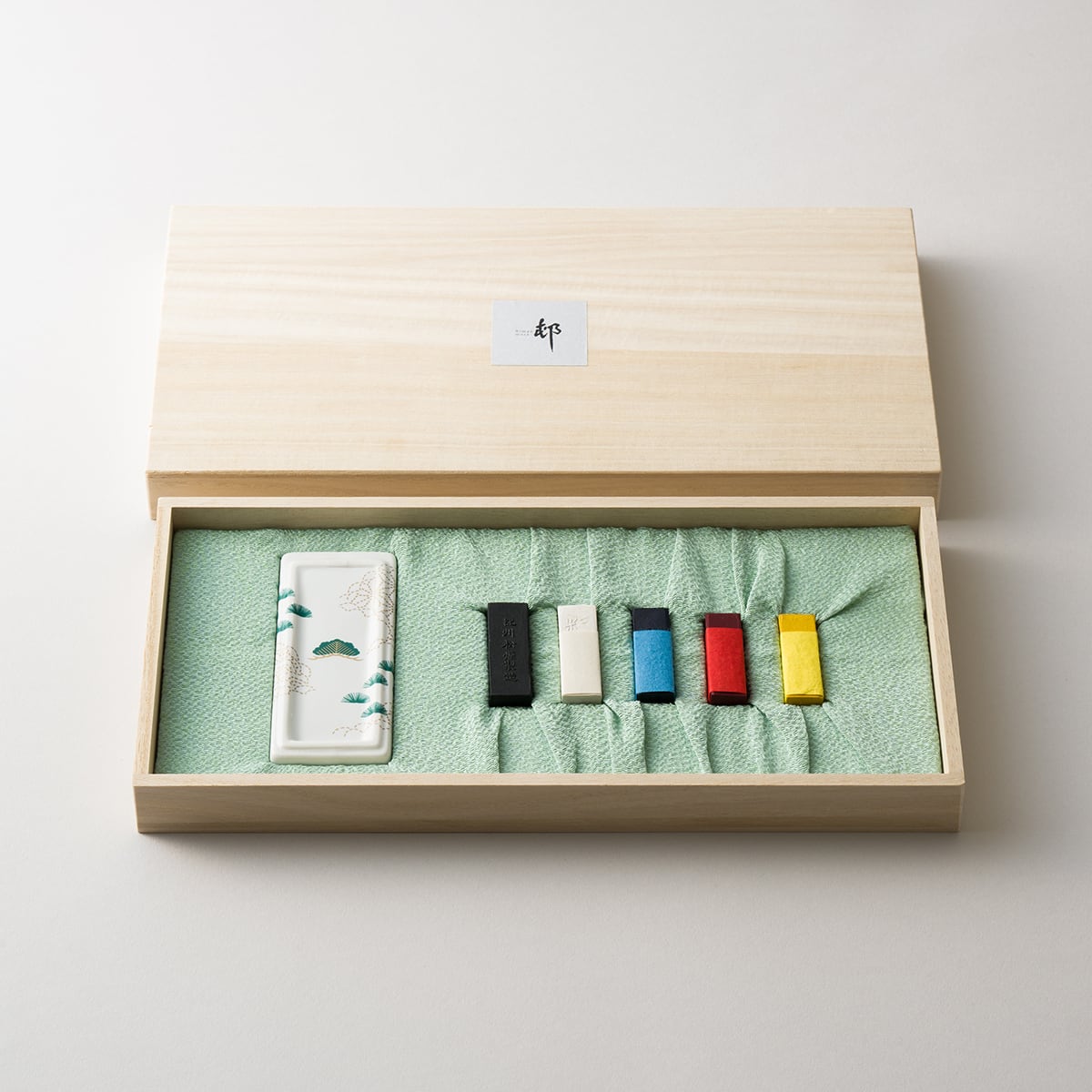 紀州松煙製造】紀州墨＆彩煙墨（4色）＆ 裏硯（MATSU） | rimpamura