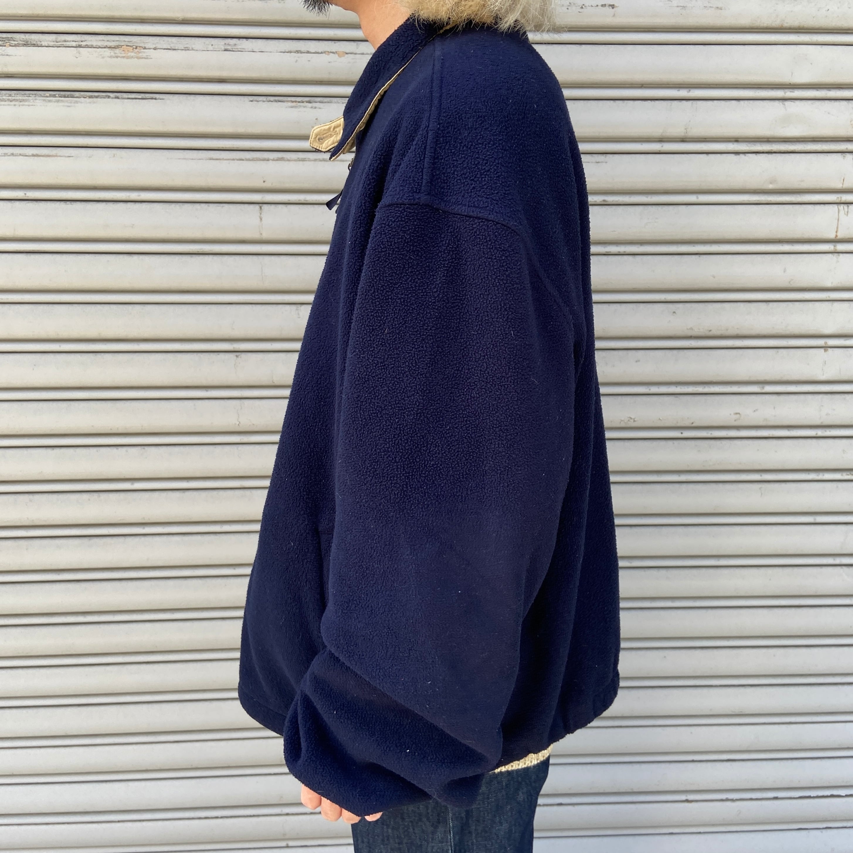 90s ラルフローレン ポーラテックフリーススウィングトップ ネイビー