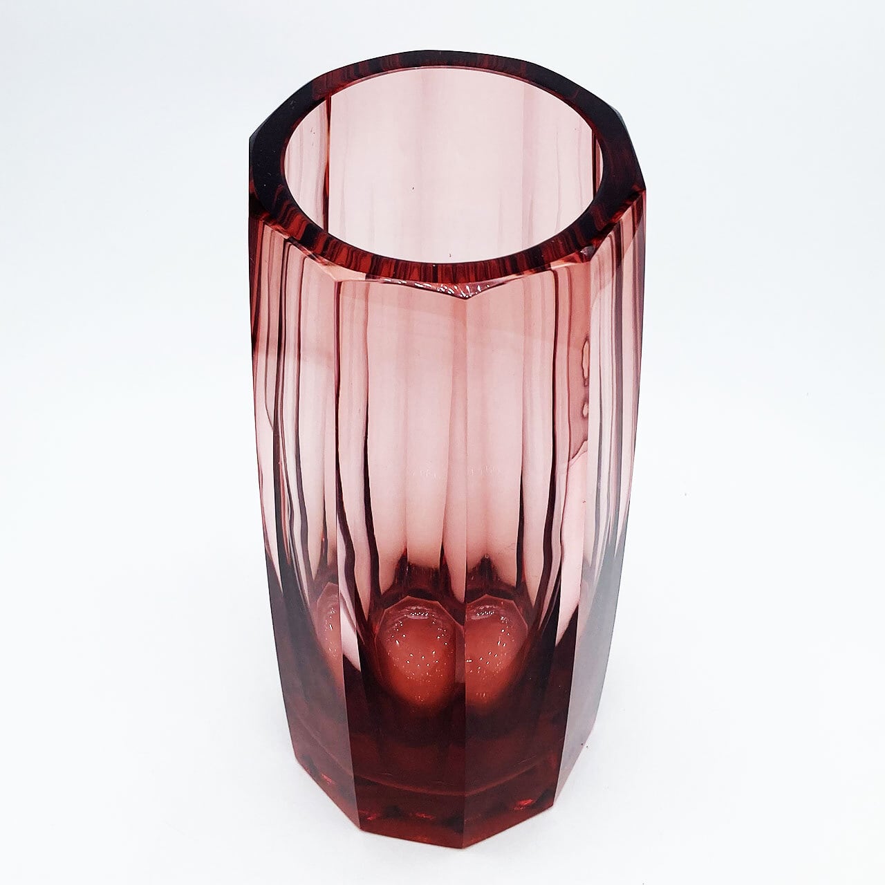 MOSER モーゼル ボヘミアン クリスタル 鹿 花瓶 手彫り フラワーベース