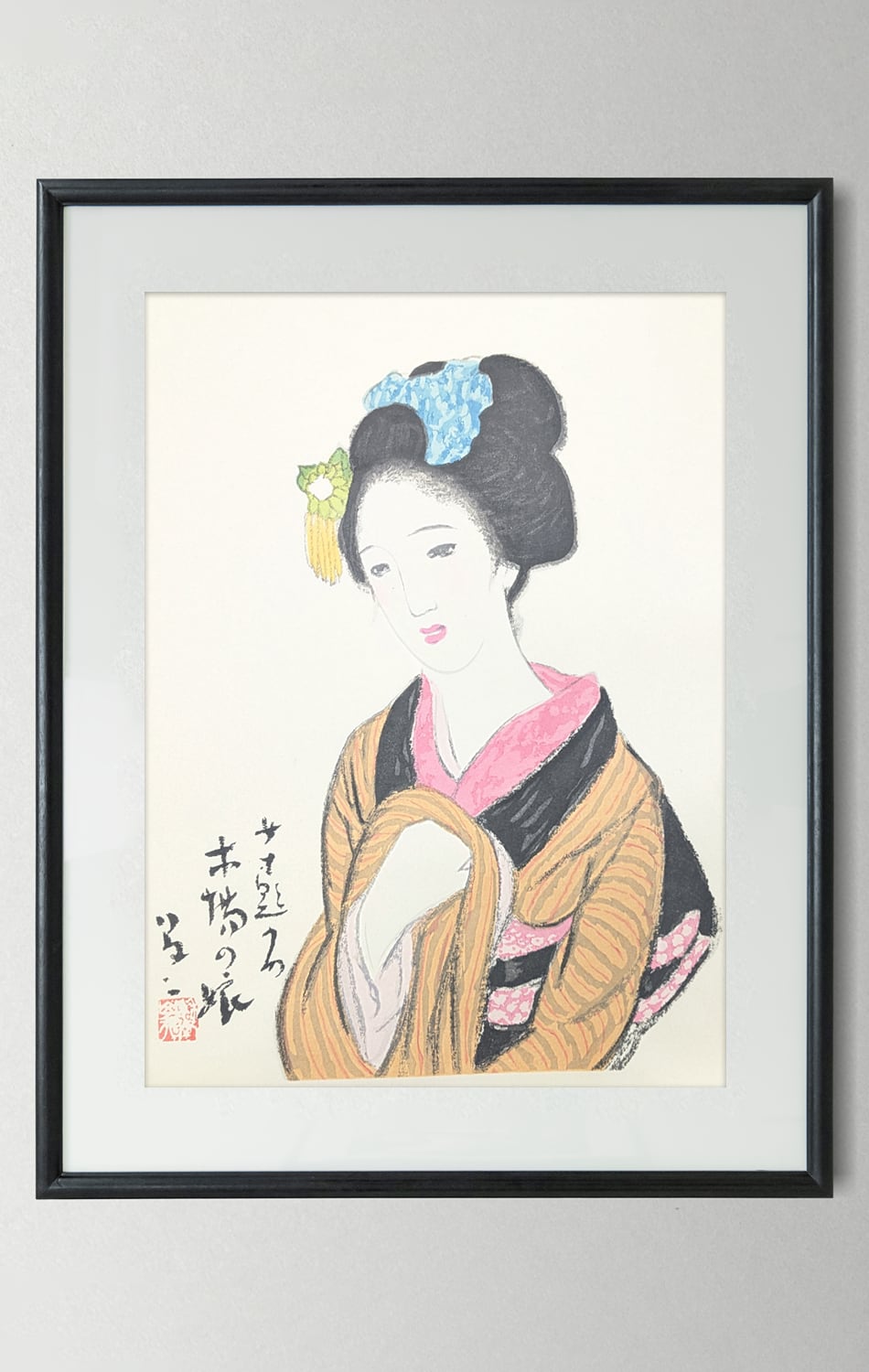 木版画 竹久夢二 女十題 木場の娘 | 東京工芸館 - 木版画や価値ある