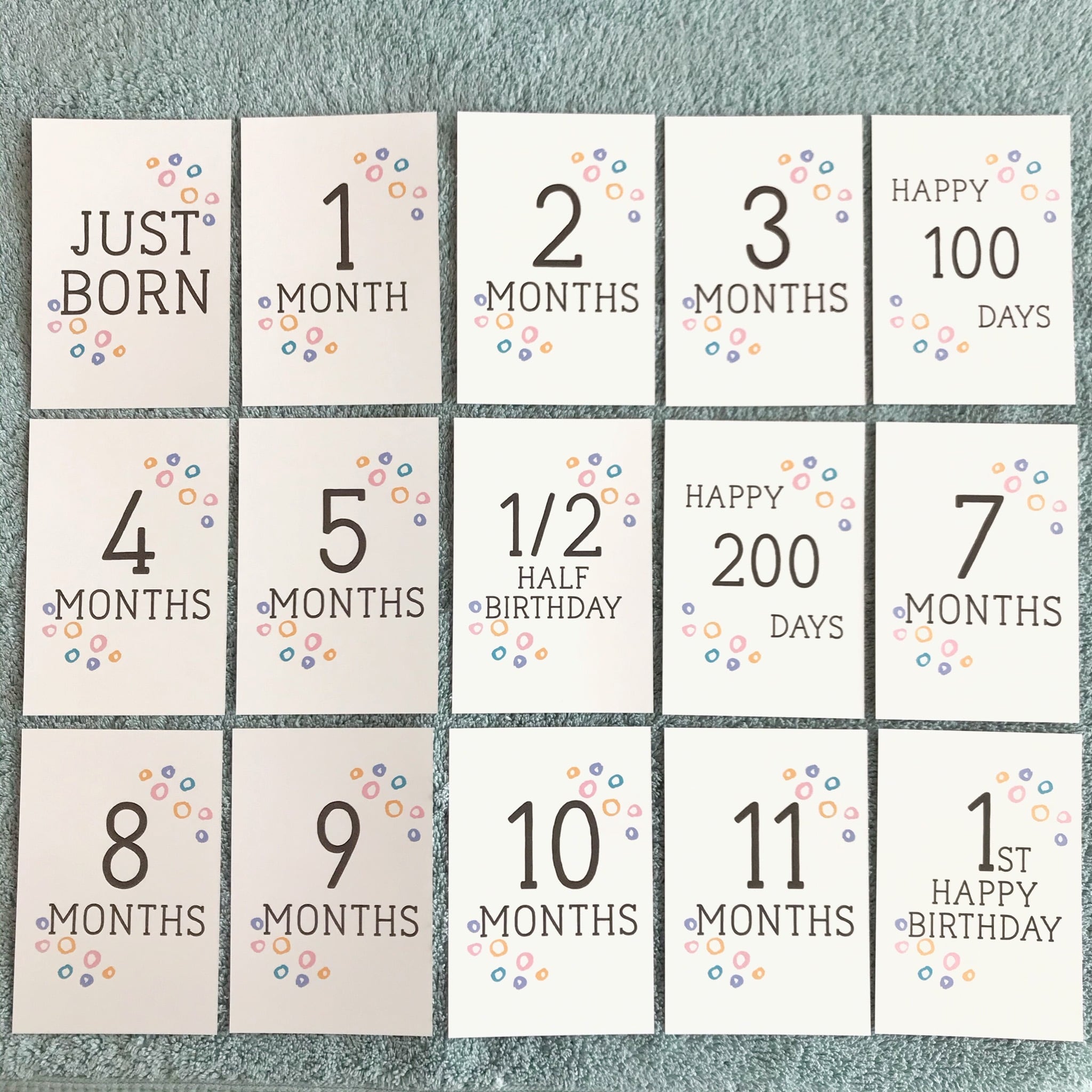 フレーム付き☆月齢カード☆ | Romana