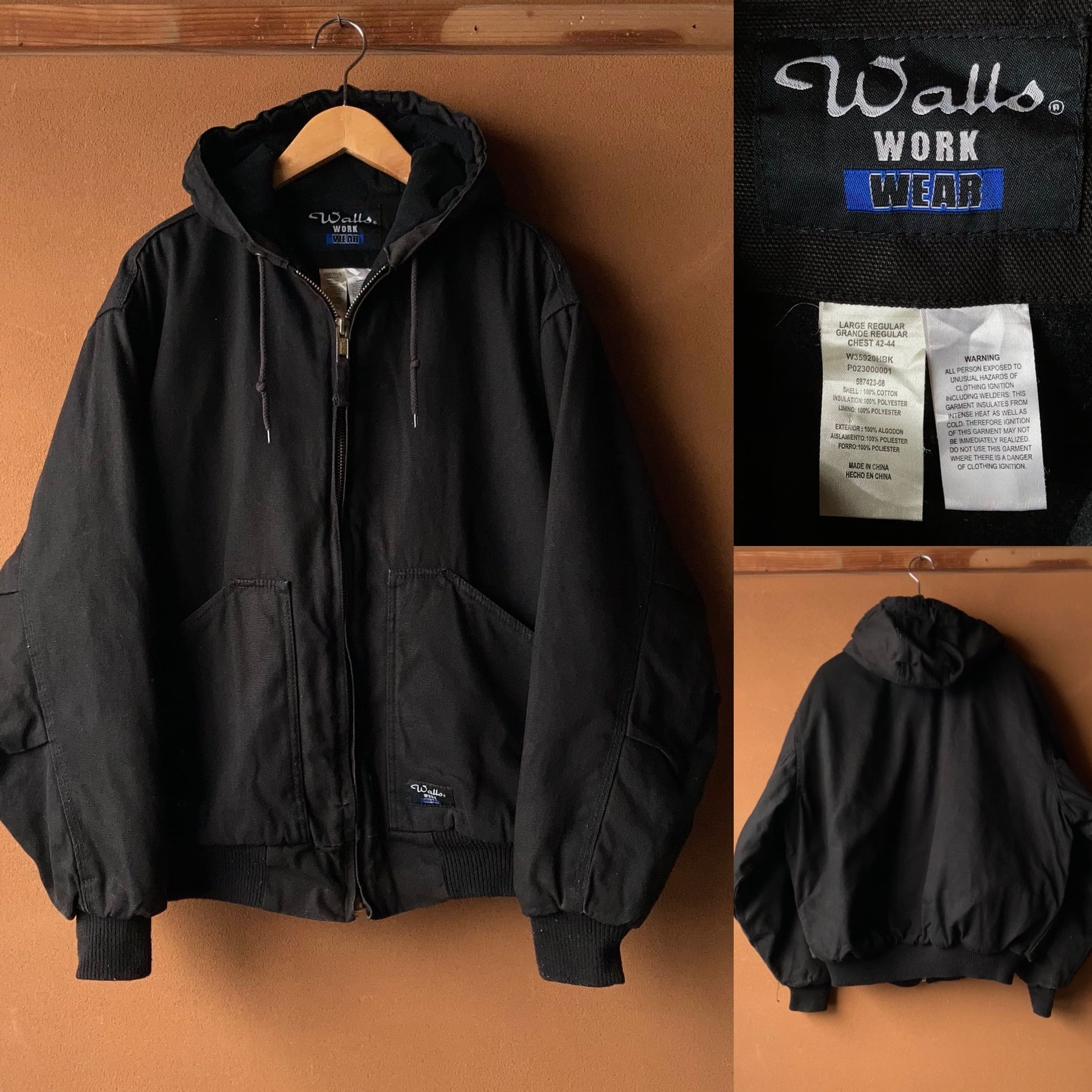 Walls ダックアクティブジャケット ブラック SIZE LARGE【0114A16