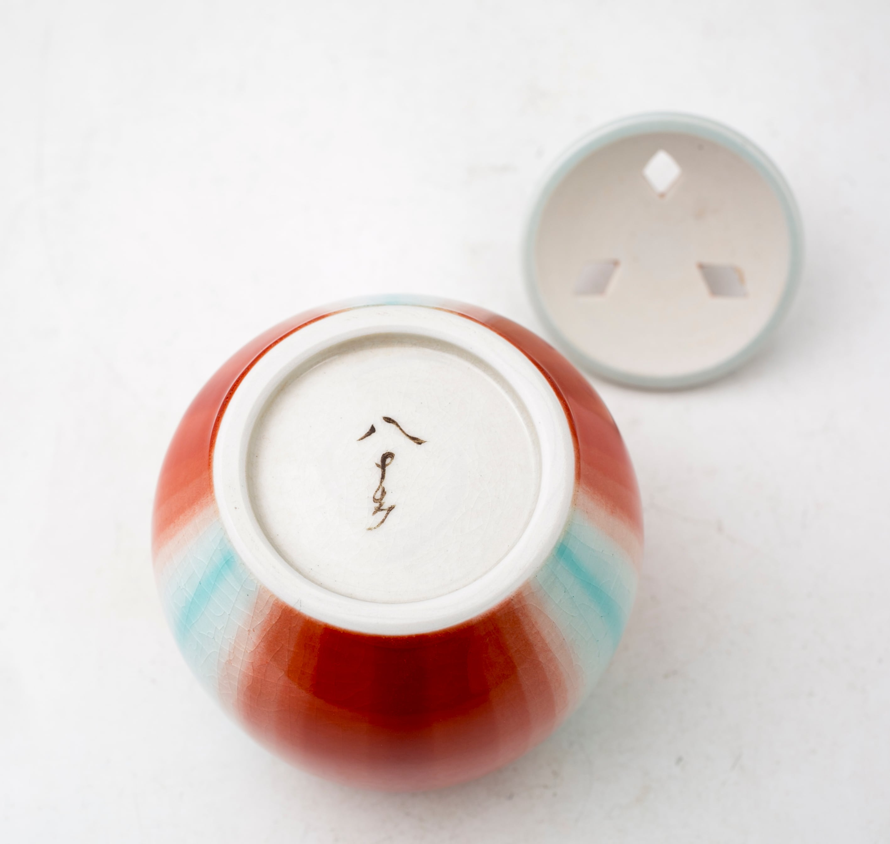 徳田八十吉 4代 四代 彩釉 香炉 九谷焼 現代陶芸 作家物 日本陶磁