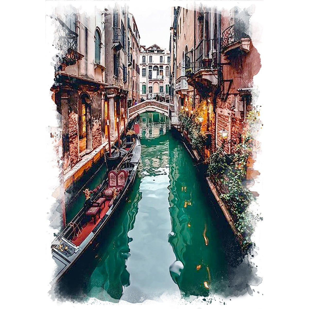 希少！ヴェネチア水の都絵画ビンテージ イタリアヨーロッパ欧州インテリア