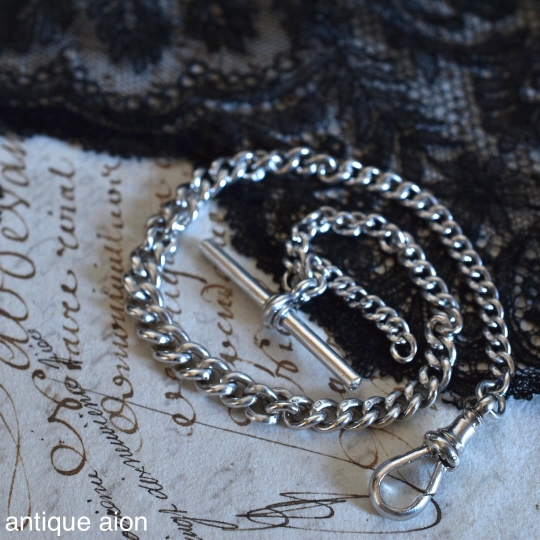 フォグ付純銀製*アルバートチェーン 1893 *スターリングシルバー(925銀