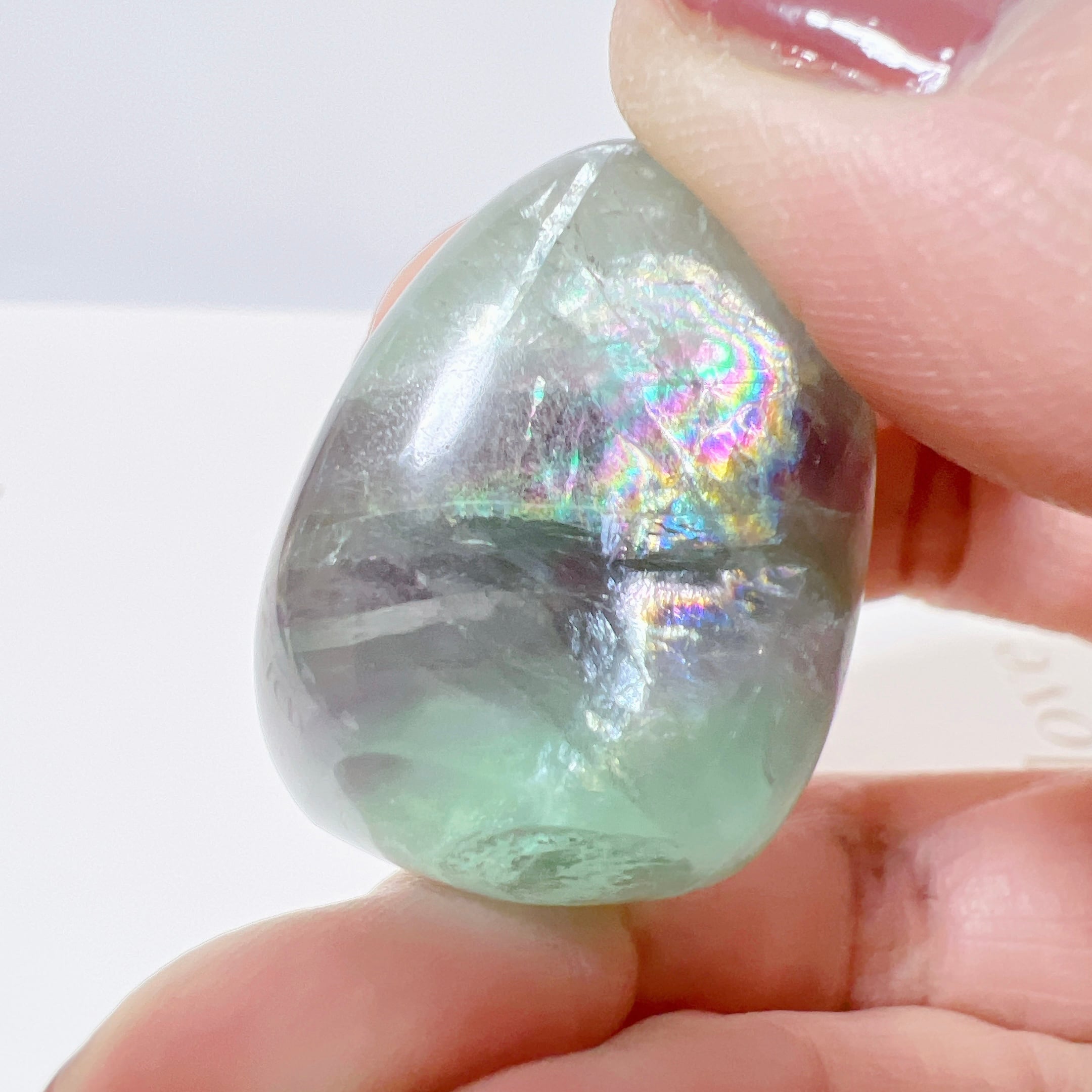 虹入り♡フローライトタンブル | Lithica