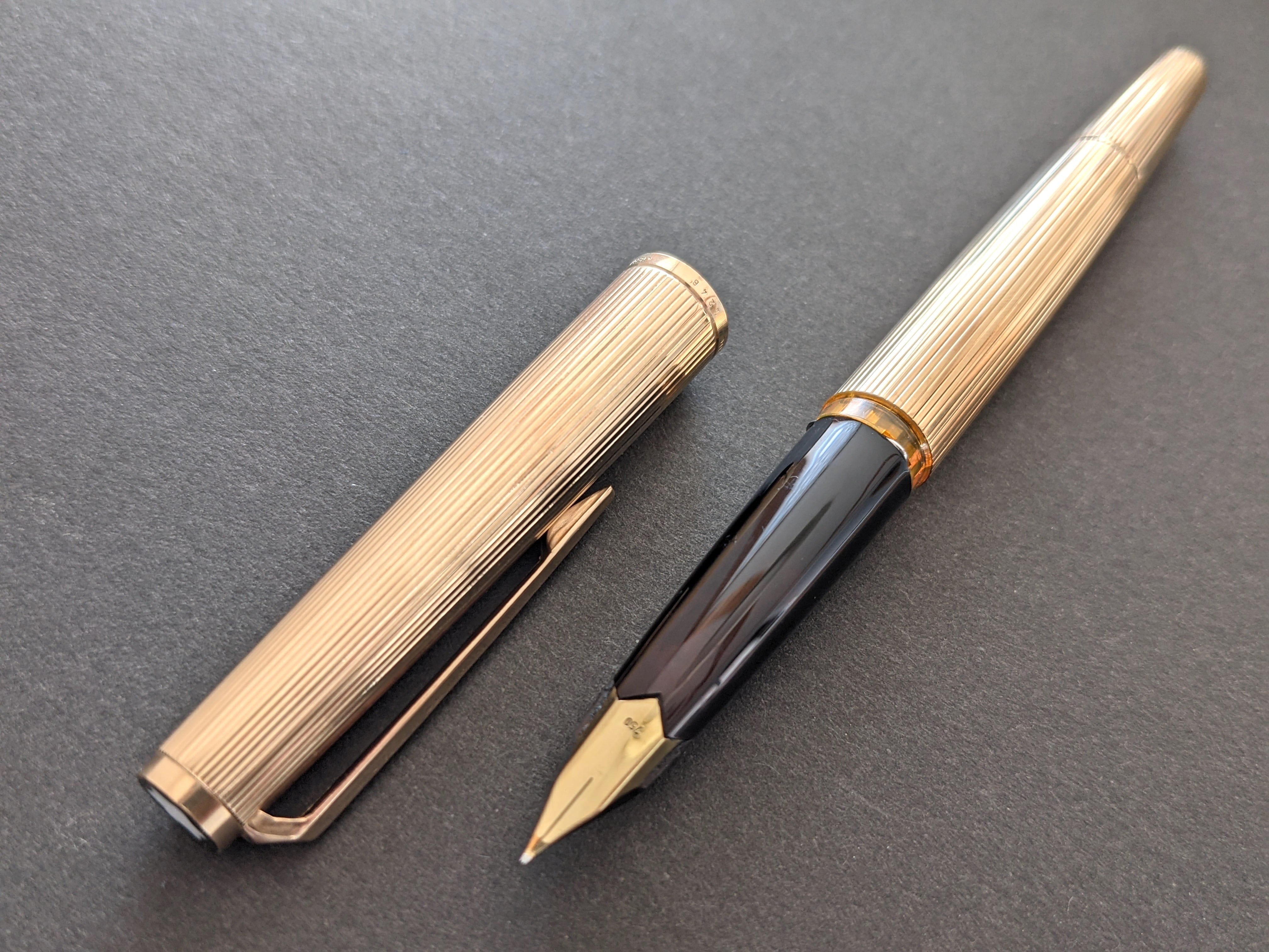 訳あり モンブラン 万年筆 ペン先750 18k キャップ無し 訳あり