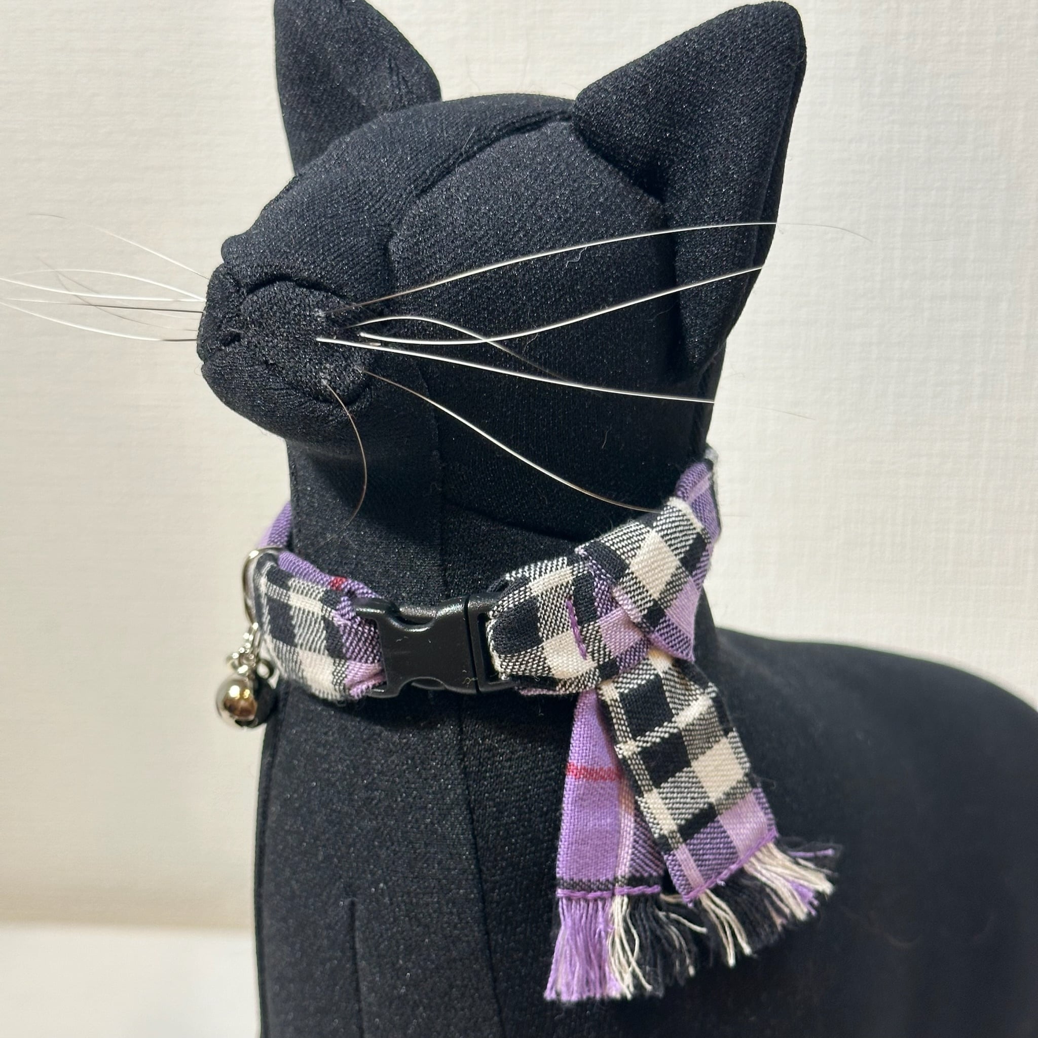 スノーフレーク柄、ファータイプ(①)わんちゃん猫ちゃん用襟つき首輪