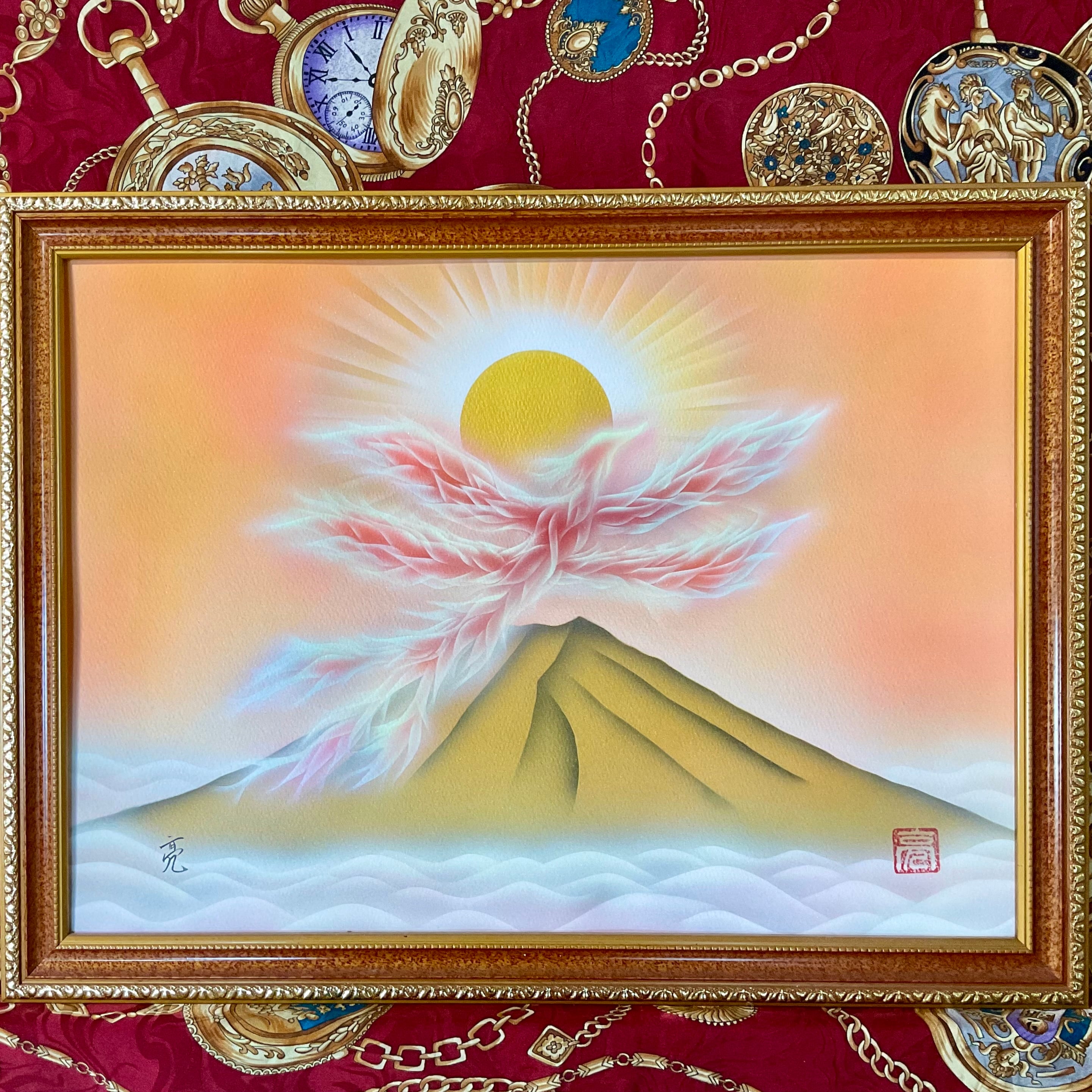 富士山絵画新春特価｜雲海ダイヤモンド虹富士 スピリチュアル高波動