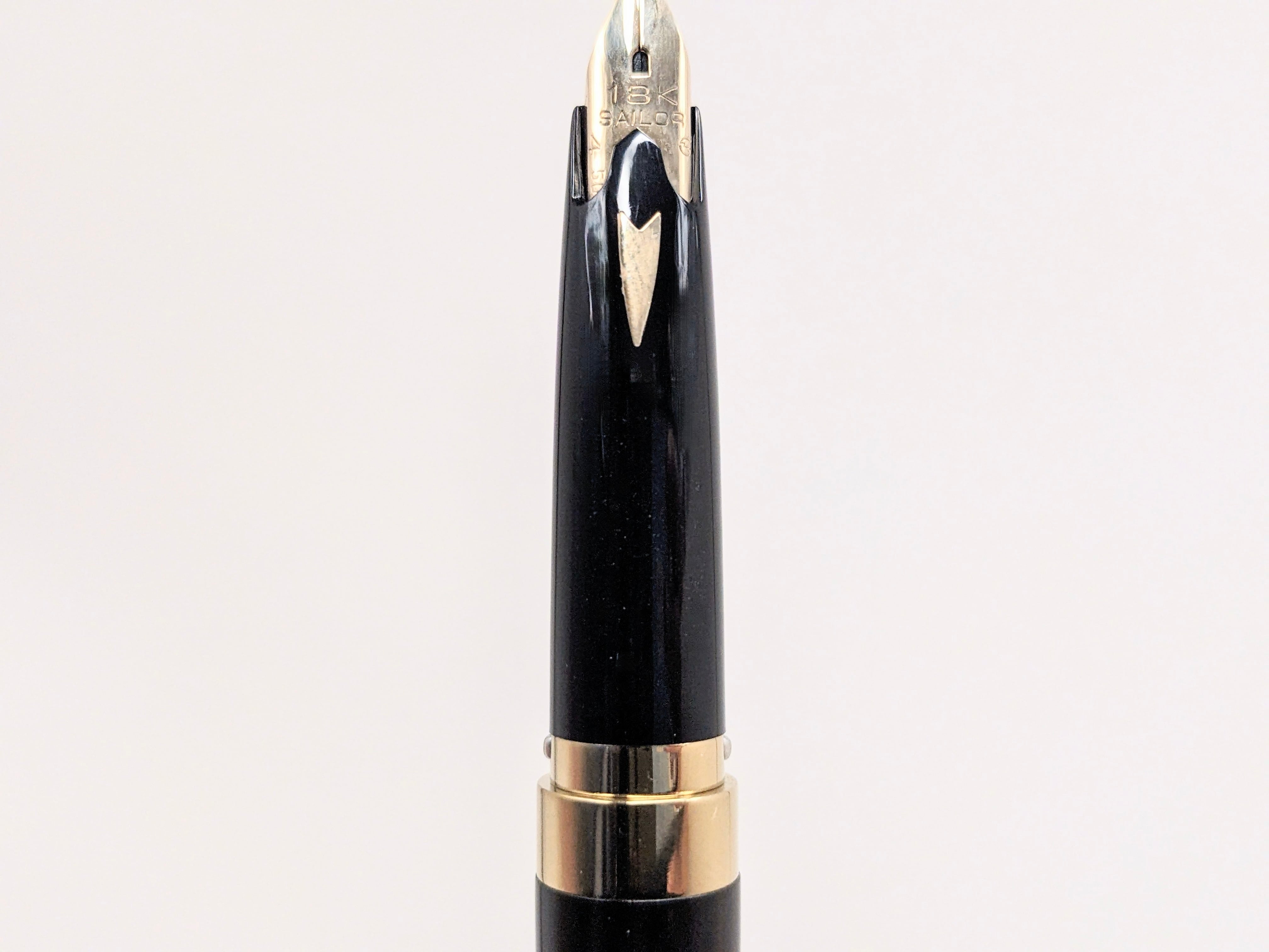80s セーラー万年筆 世界の銘木シリーズ 黒檀 旧 SAILOR （中字） 18K