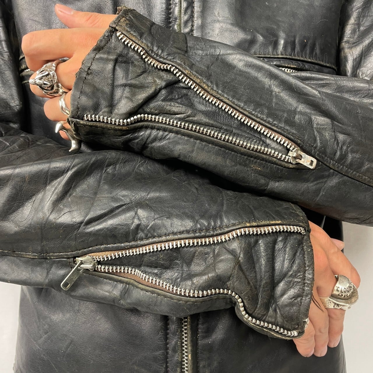 60年代 BROOKS ブルックス シングルライダースジャケット メンズM相当