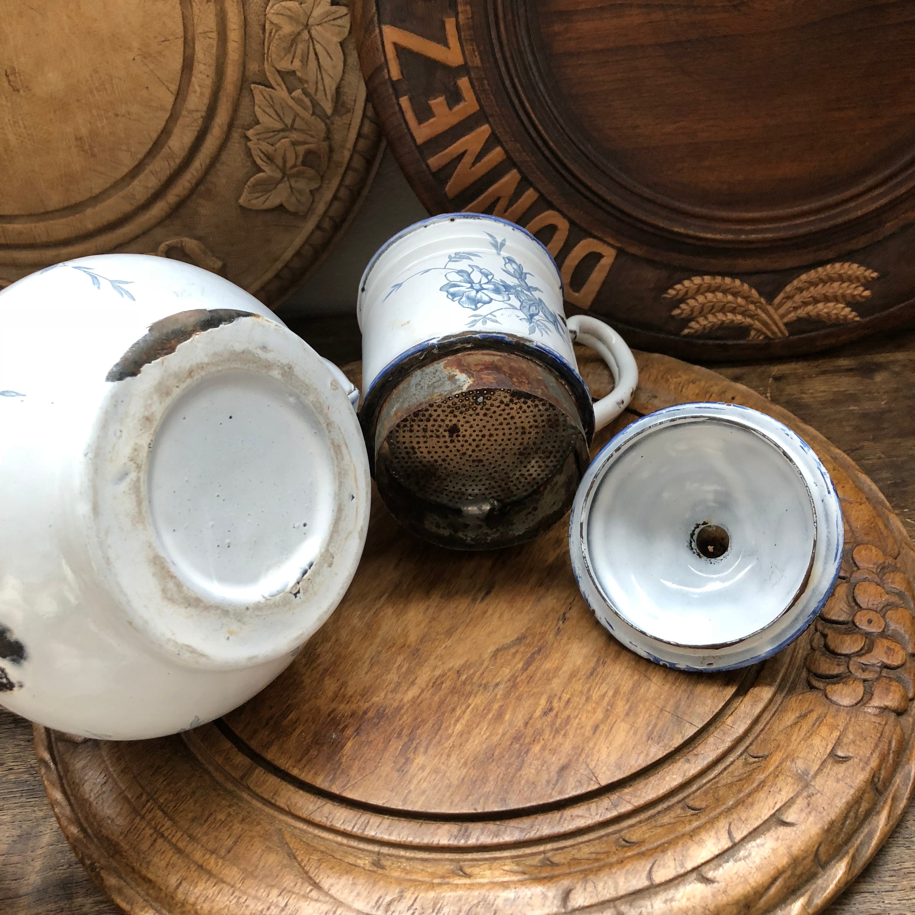 JAPY アンティーク ホーロー キャニスター フランス