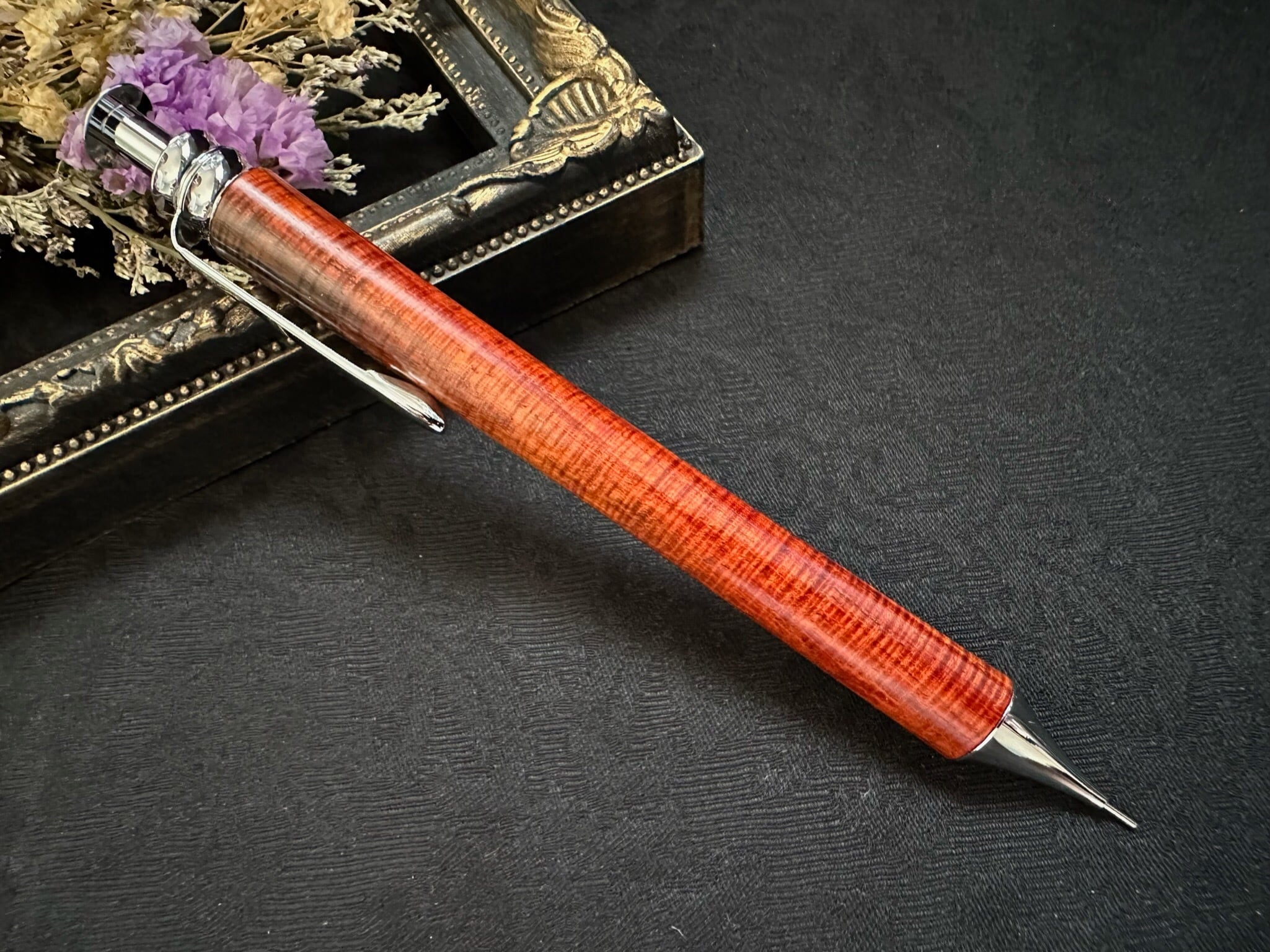 4: サイアミースローズウッド極上(マイクロカーリー) 新金具木軸