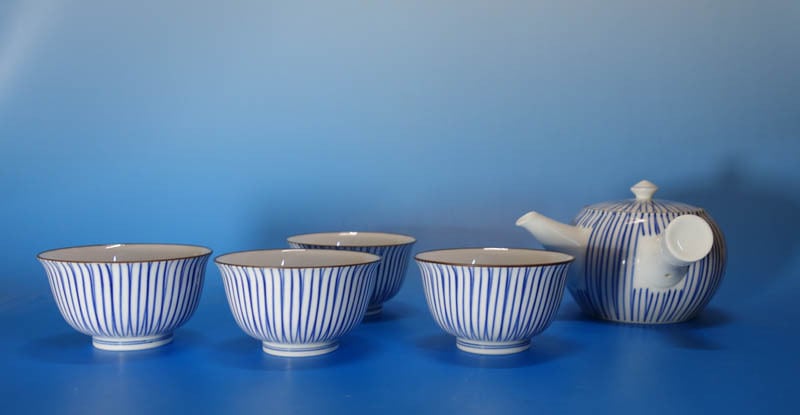 有田焼村上玄輝 染付亀甲文 六角紋カップ＆ソーサー碗皿 2204