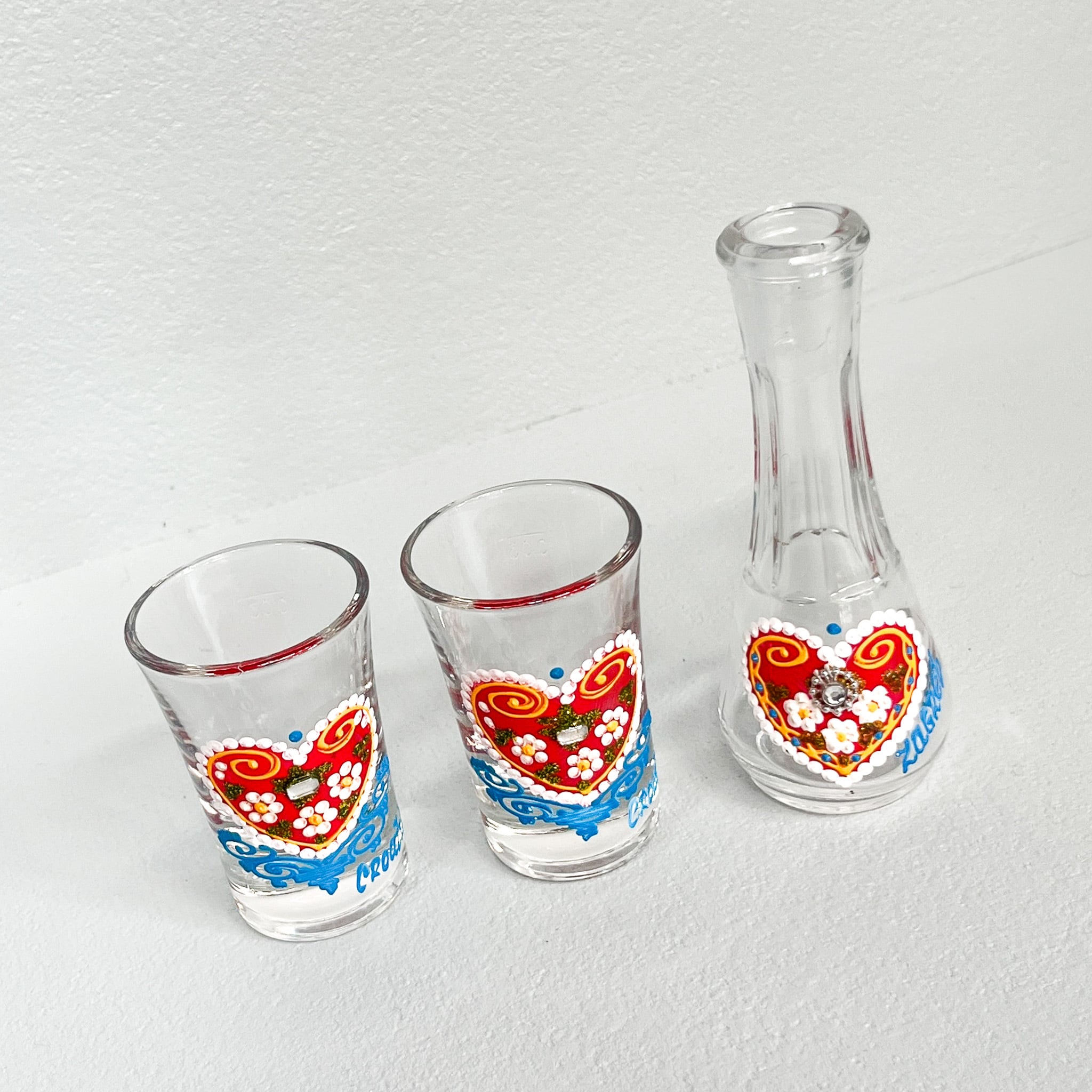 値下げ 希少ベネチアングラス ワイン、日本酒 デカンタ+2グラス セット