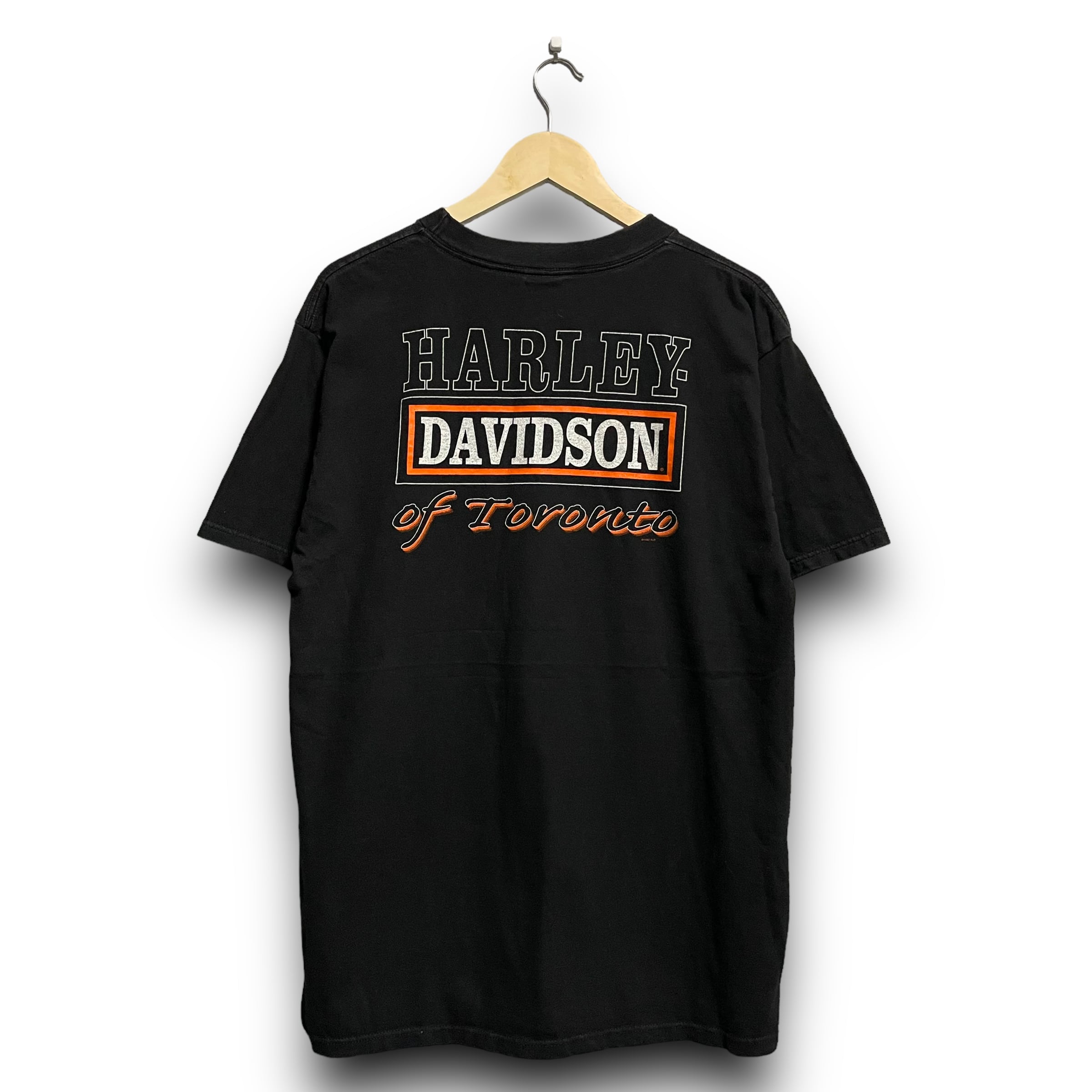 L】【90年代】Harley-Davidson ハーレーダビッドソン USA製 プリントT