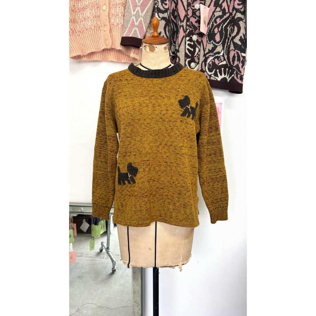 knit sweater / 犬 ニットセーター #z132 | KAU