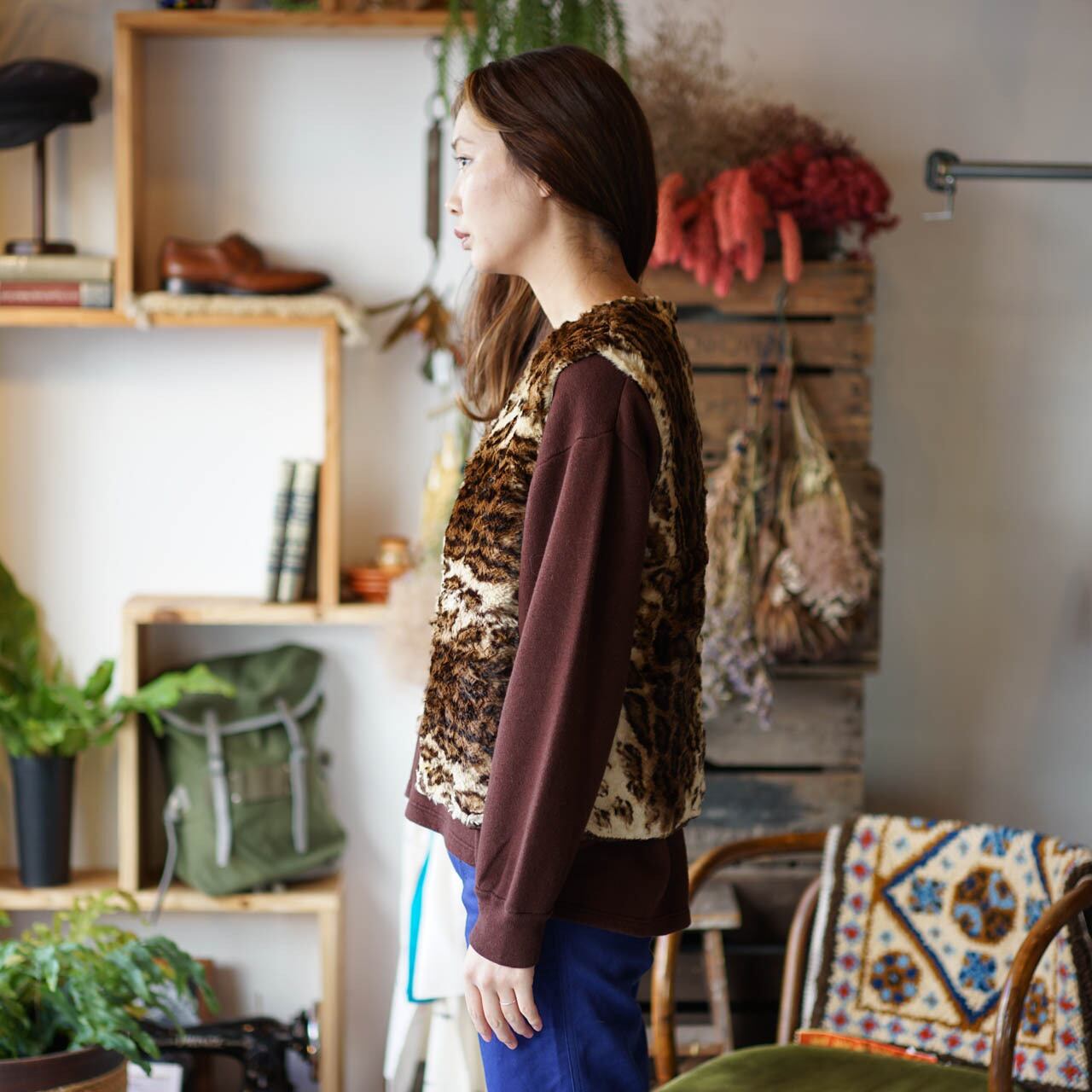 Y2K リバーシブル レオパードベスト archive ヒョウ柄 ヴィンテージ