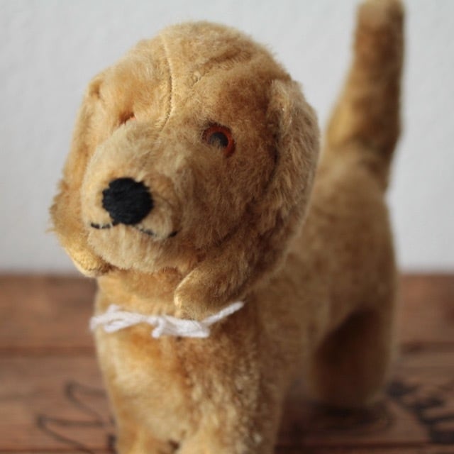 n2]ドイツ ヴィンテージ/アンティーク ダックスフンド 犬のぬいぐるみ