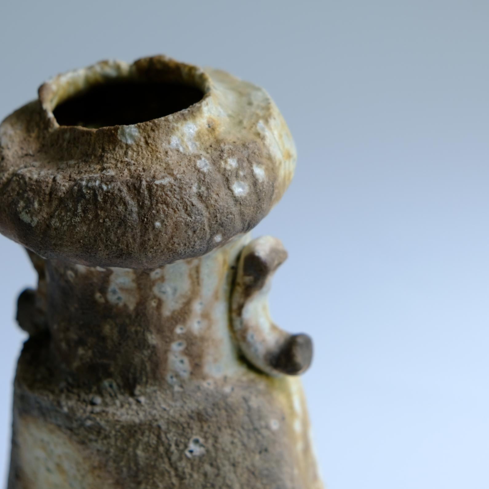 橋本誠 伊賀 耳付花入 Makoto Hashimoto flower vase | Gallery HANNA