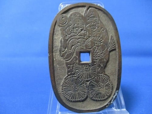 大型絵銭 七福神☆天保通宝形／希少／福神／お守り銭／パワースポット