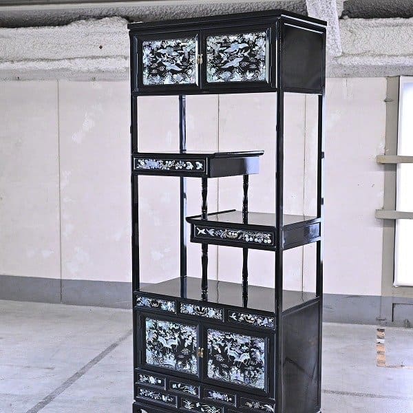 螺鈿家具棚ラックアンティーク骨董品