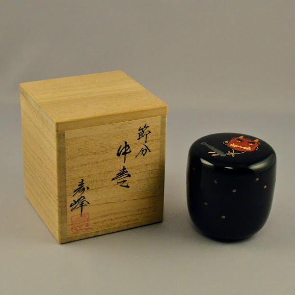 薄器 鶴蒔絵 中次 岩倉隆斎 山中塗 共箱 無傷 【公式通販】