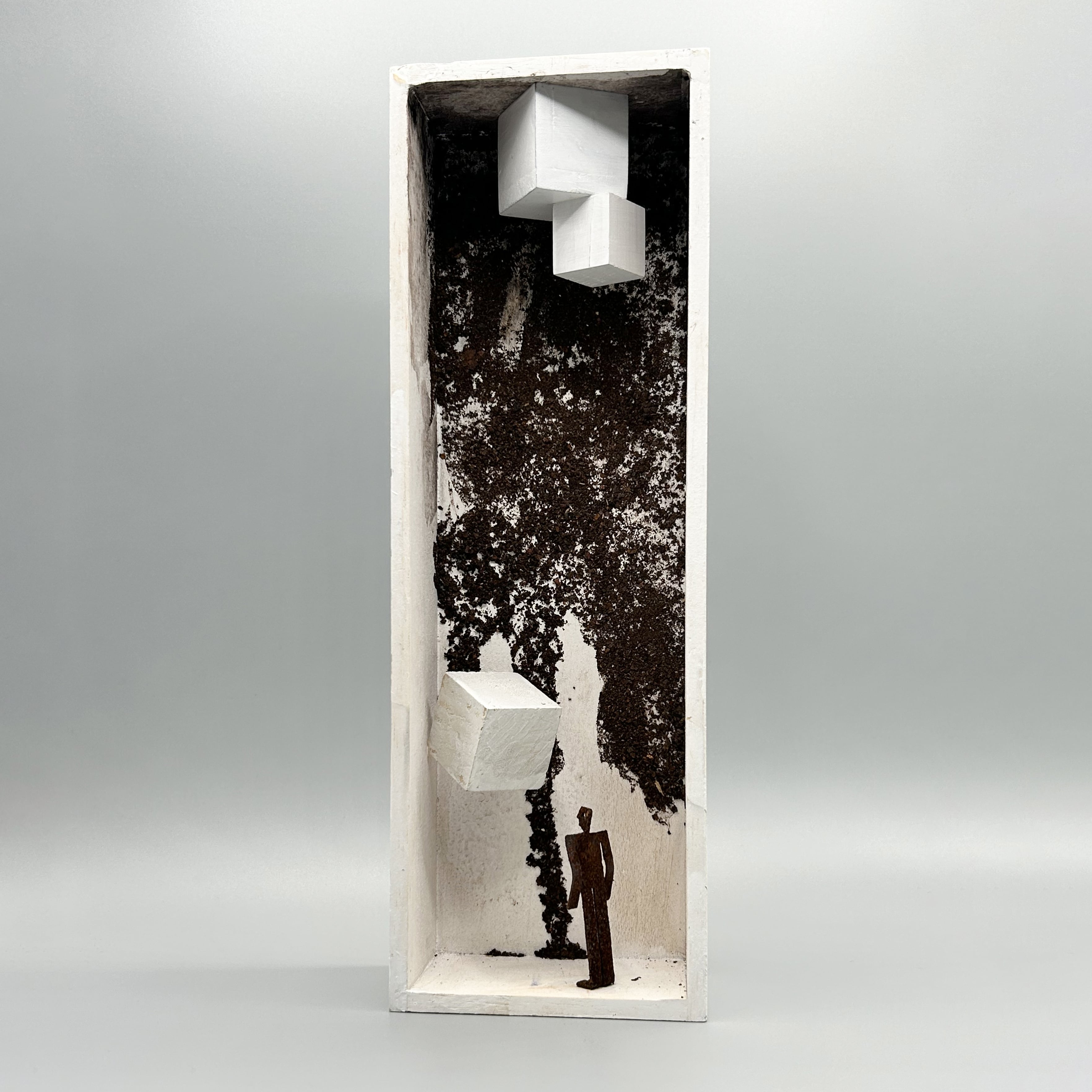 アート［ 錆びる人 Ⅳ- 落下 ］立体 オブジェ | haldessin［アル