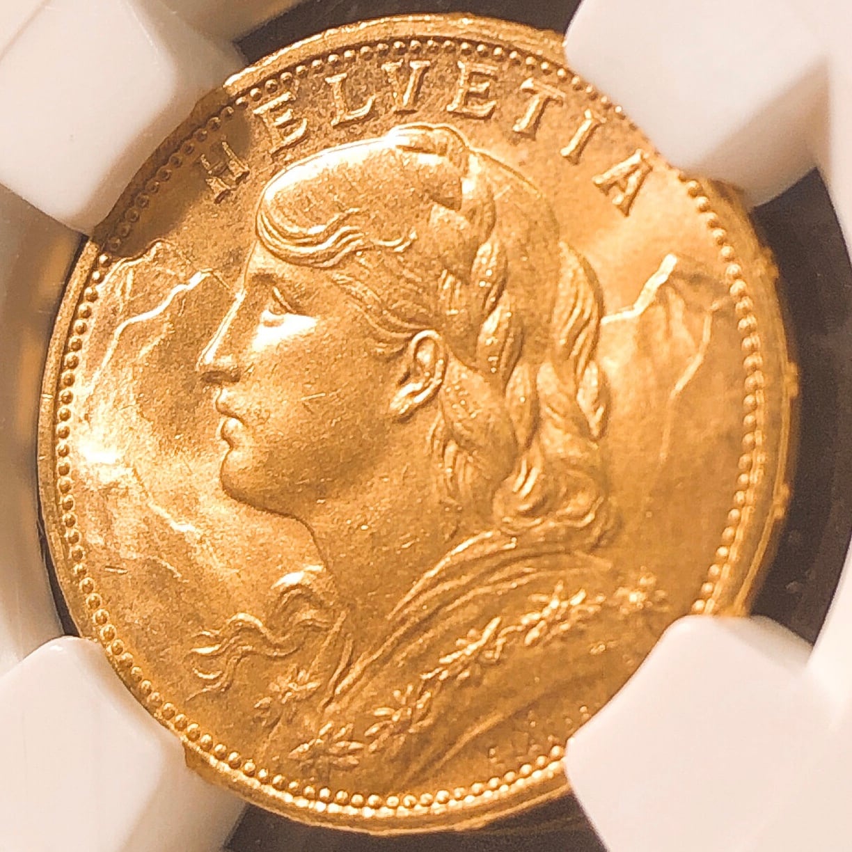 まやさん…！専用 1922年 スイス ブレネリ10フラン 金貨 NGC MS64 まや