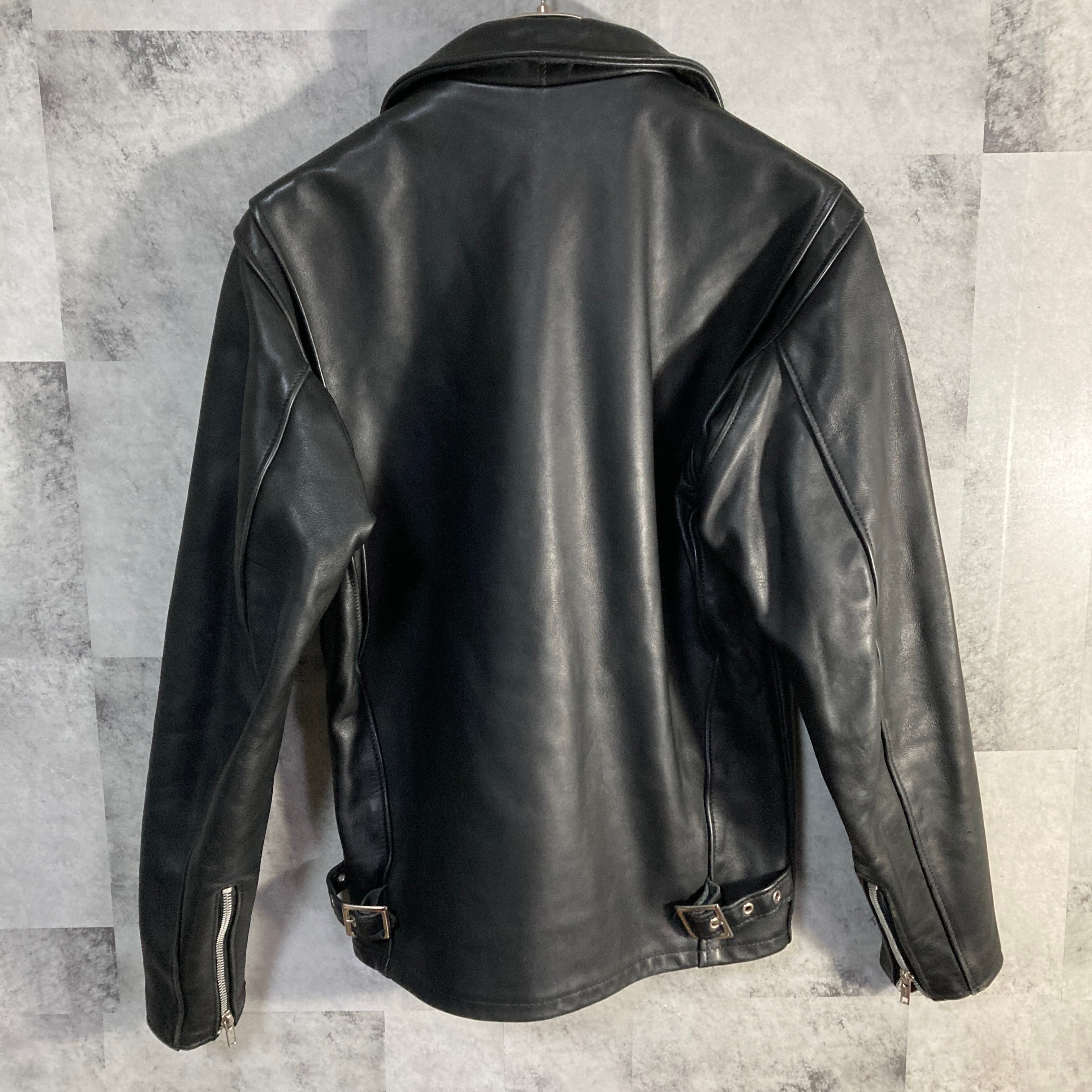 USA製 SCHOTT シングル ライダース レザージャケット ブラック 34