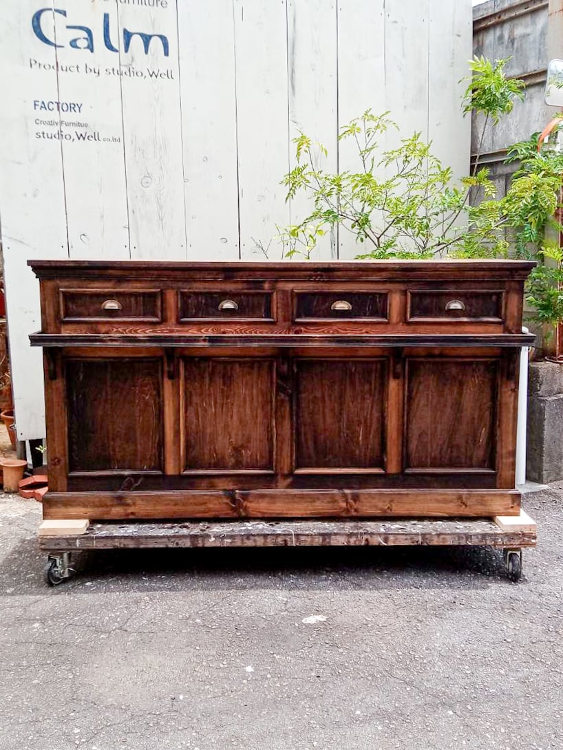 アンティーク調レジカウンター76 （レストラン・美容室向け）W1800