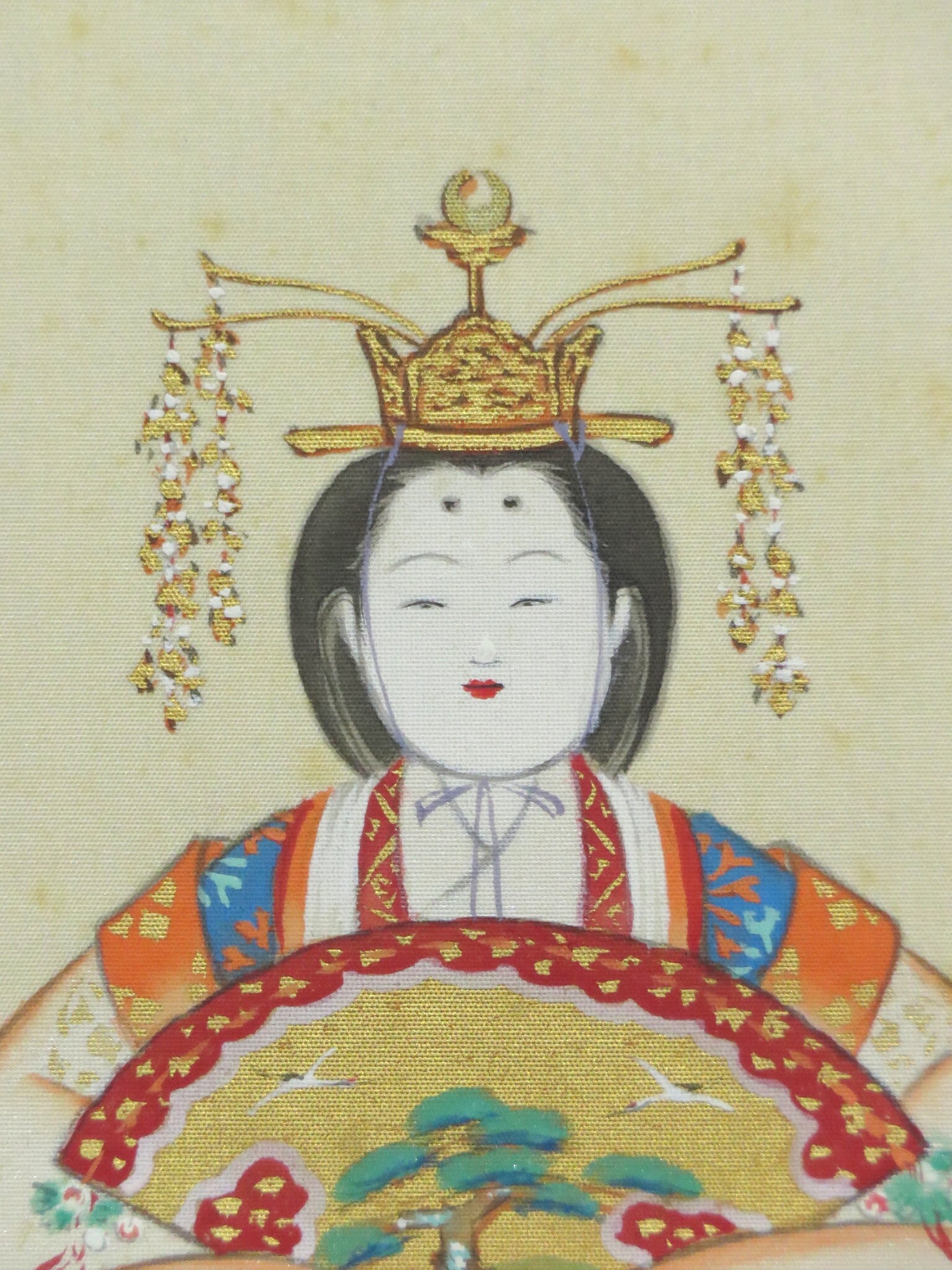 真作/田能村直入/小虎/愛石人物画賛/絹表装付/布袋屋掛軸HB-810