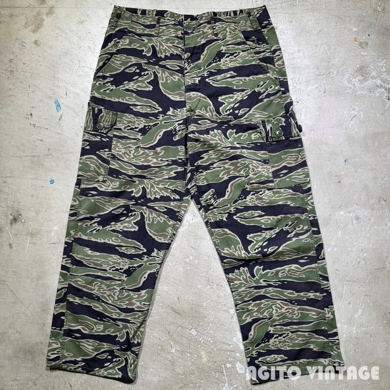60's~ VIETNAM TIGER STRIPE CAMO CARGO PANTS タイガーストライプカモ