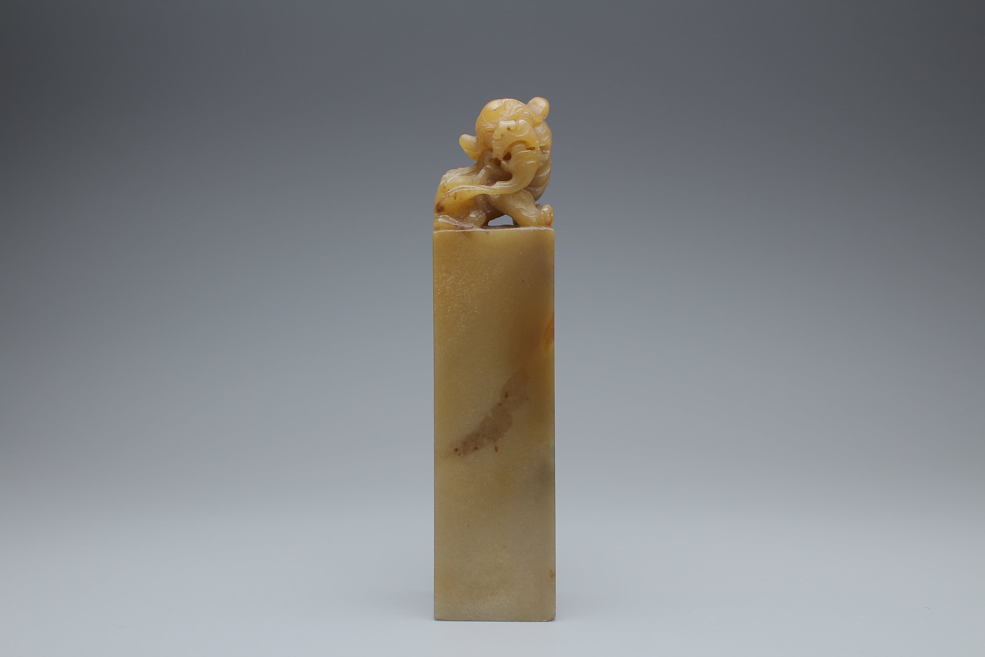 古印材 巴林石 印材 獅子印鈕 篆刻 書道 ケース付き | 正一 古美術