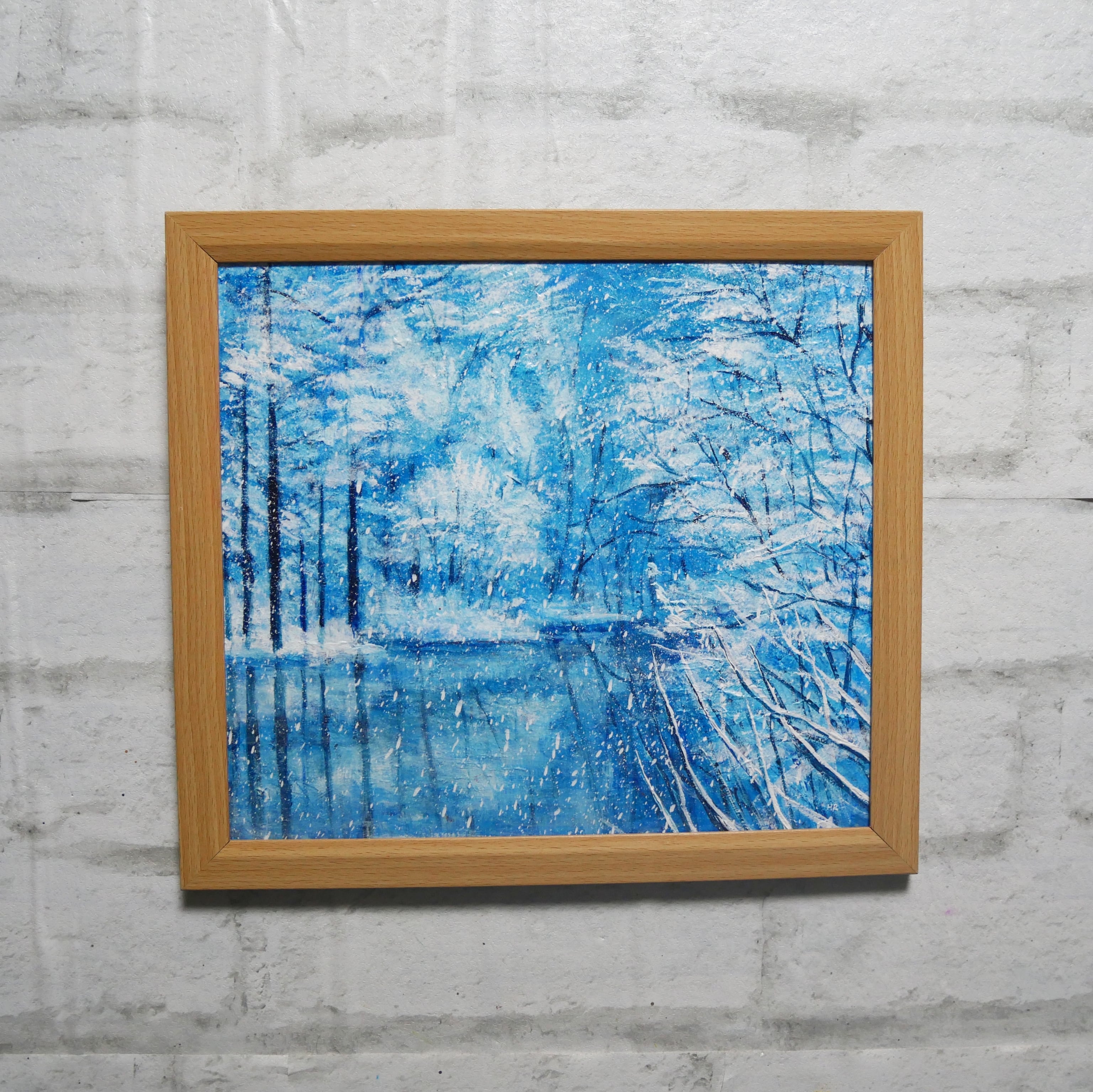 油絵 油彩 油彩画 絵 絵画【梅雨の赤い紫陽花の雨】 | HIROSHI1990