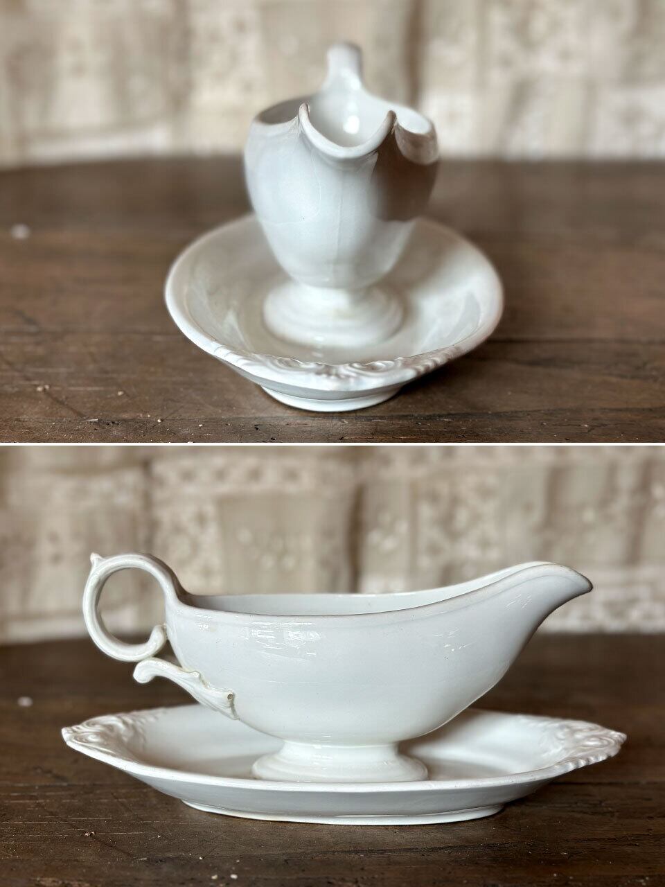 白色ソーシエール FAIENCE D'ONNAING NORD | Brocante de La Cocotte