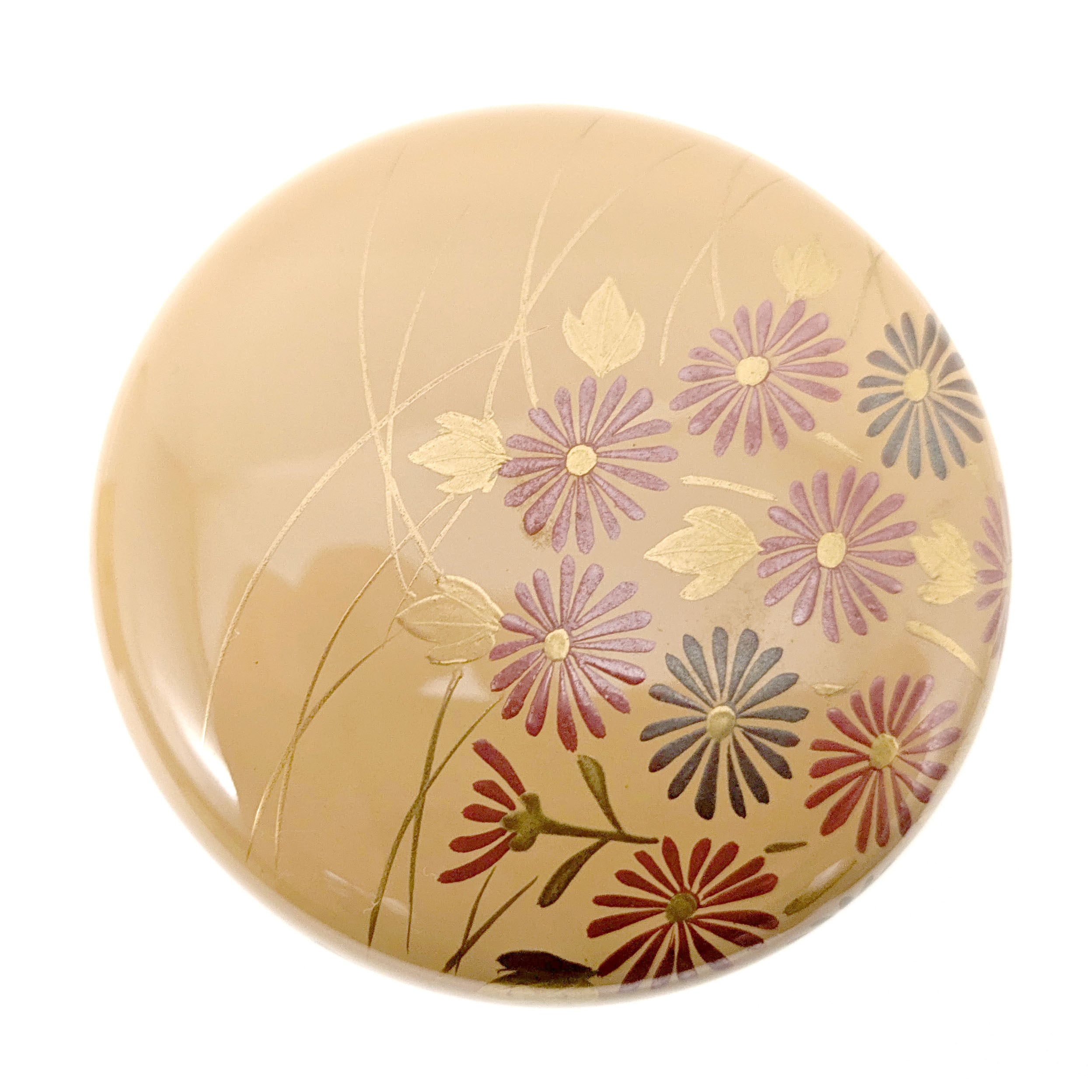 中村宗悦・中棗・菊蒔絵・茶道具・No.240721-54・梱包サイズ60