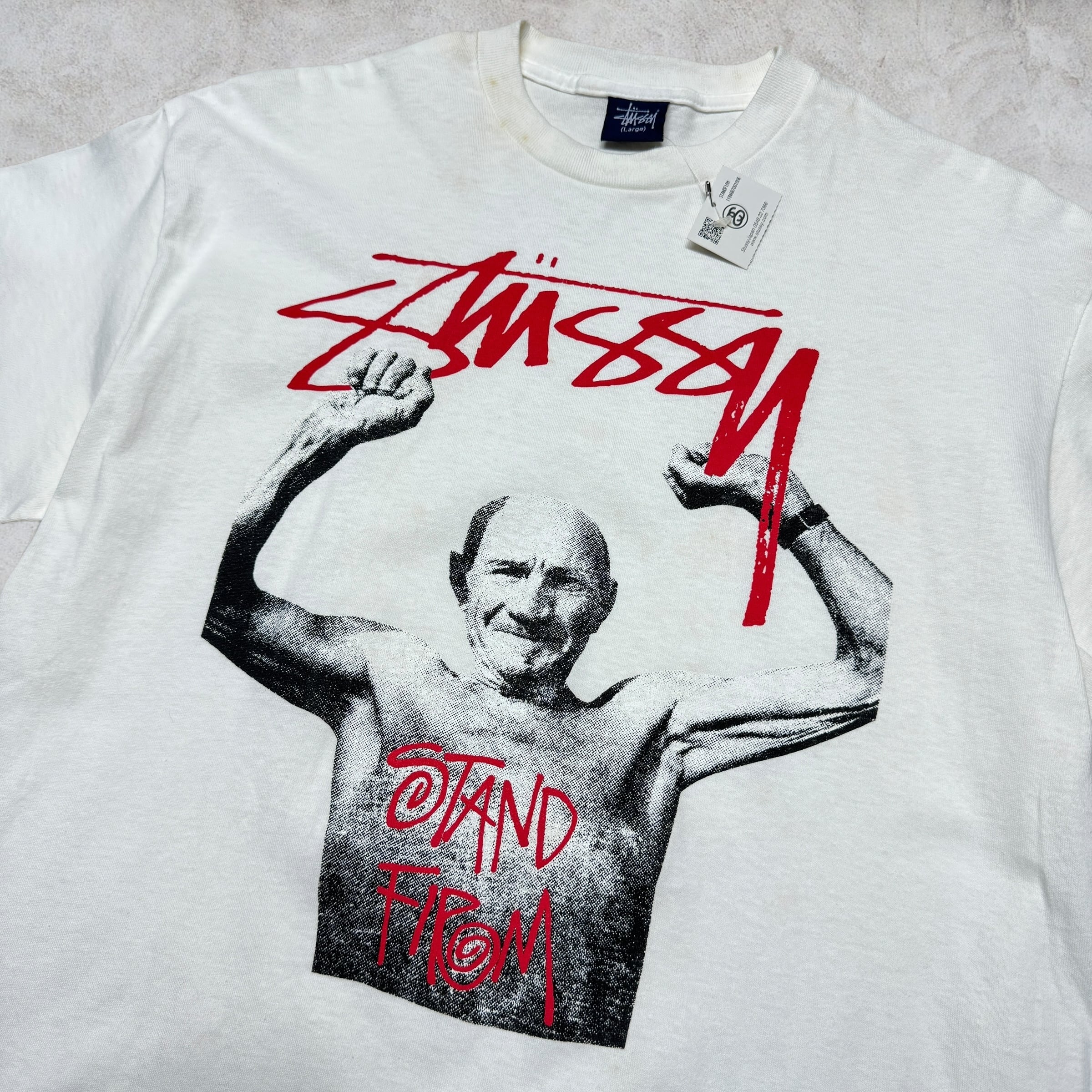00's old stussy Design Tee “DEAD STOCK” STAND FIRM”【高円寺本店